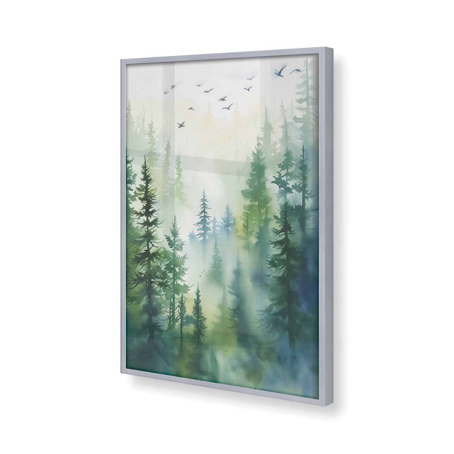 [Color:Polished Chrome], Picture of art in a Polished Chrome frame of the corner
