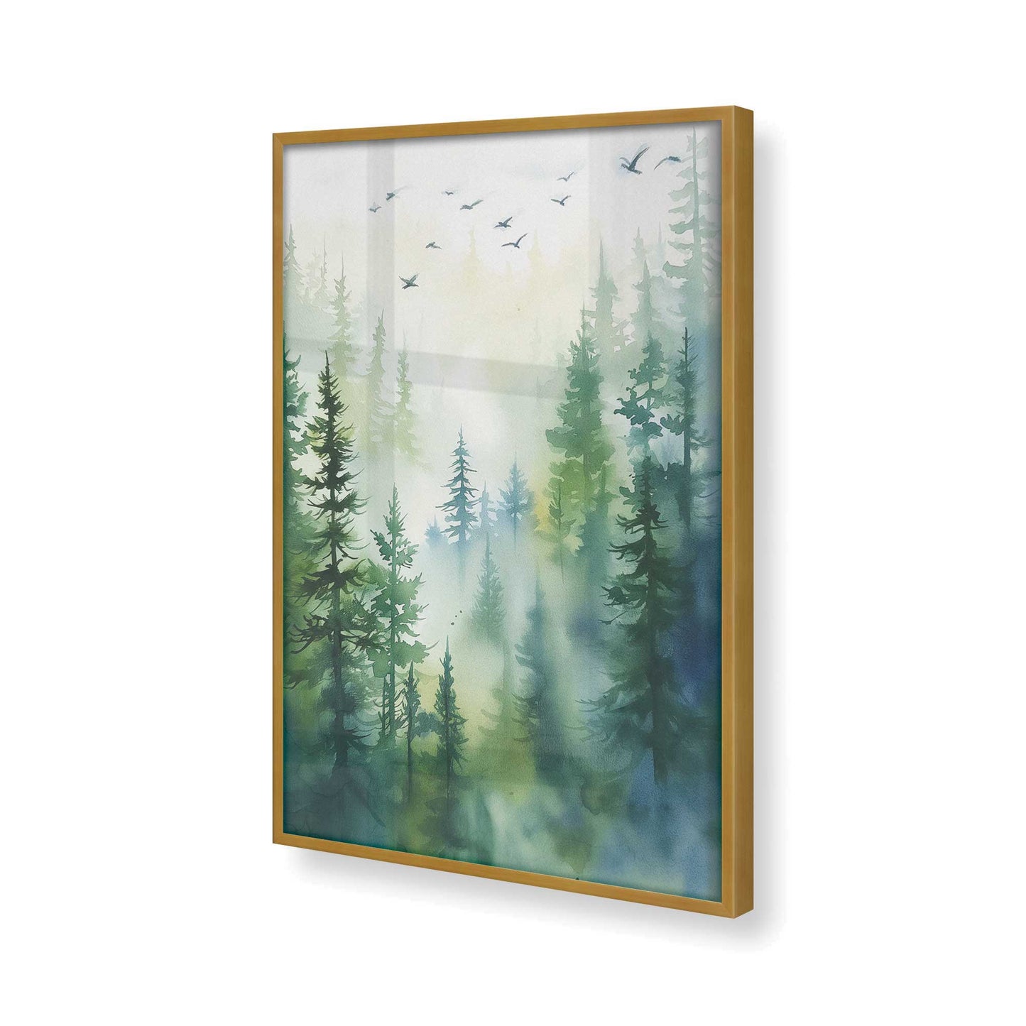 [Color:Polished Gold], Picture of art in a Polished Gold frame of the corner