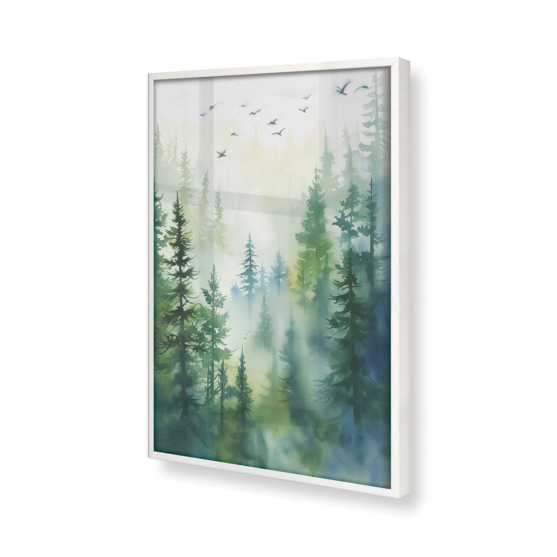 [Color:Opaque White], Picture of art in a Opaque White frame of the corner