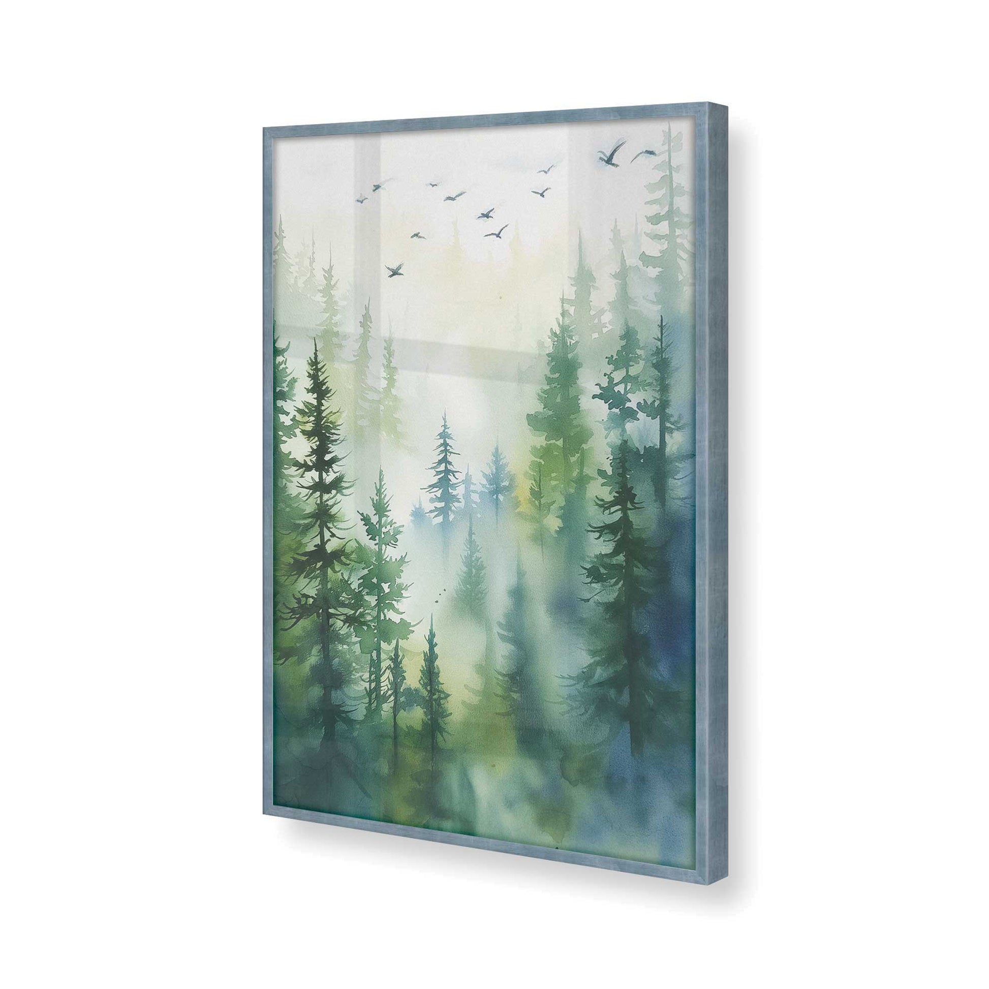 [Color:Electric Sky], Picture of art in a Electric Sky frame of the corner