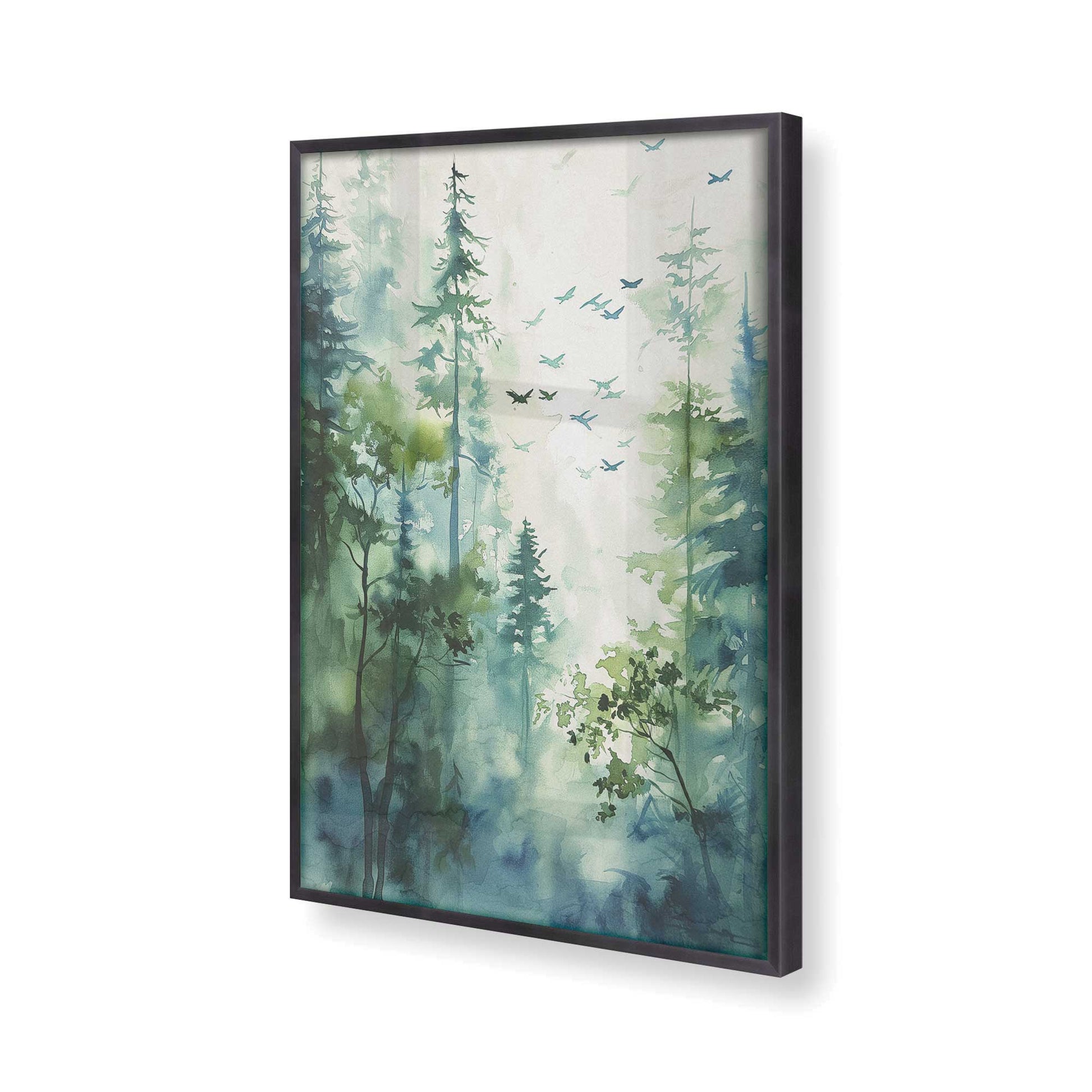[Color:Weathered Zinc], Picture of art in a Weathered Zinc frame of the corner