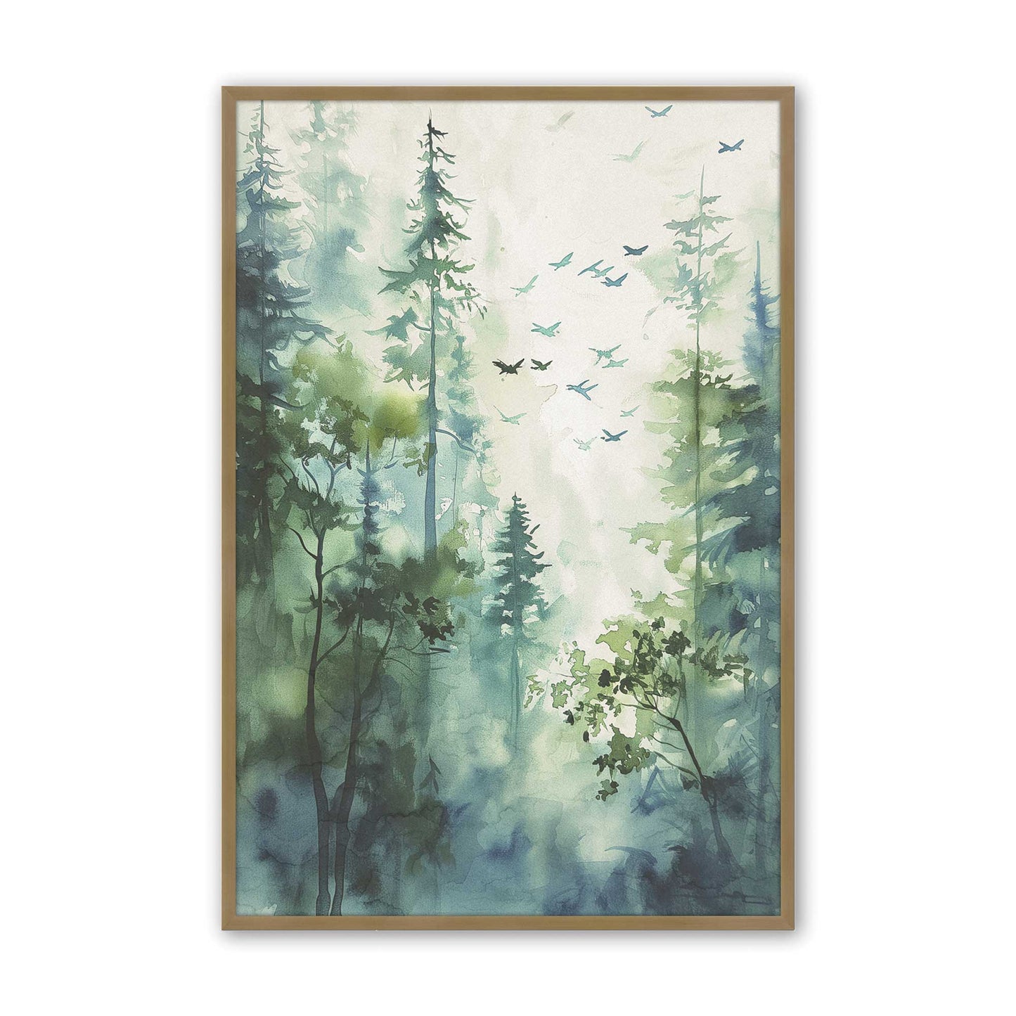 [Color:Brushed Gold], Picture of art in a Brushed Gold frame