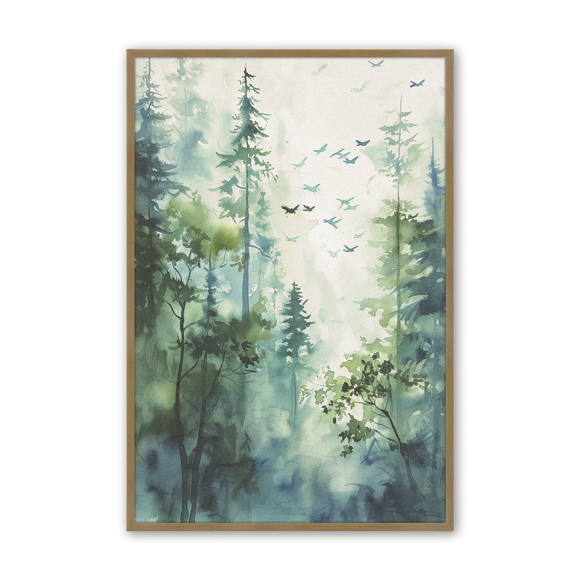 [Color:Brushed Gold], Picture of art in a Brushed Gold frame