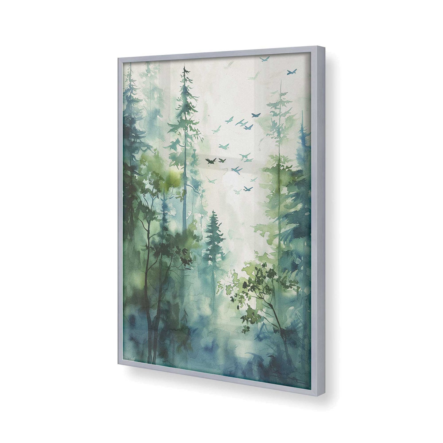 [Color:Polished Chrome], Picture of art in a Polished Chrome frame of the corner