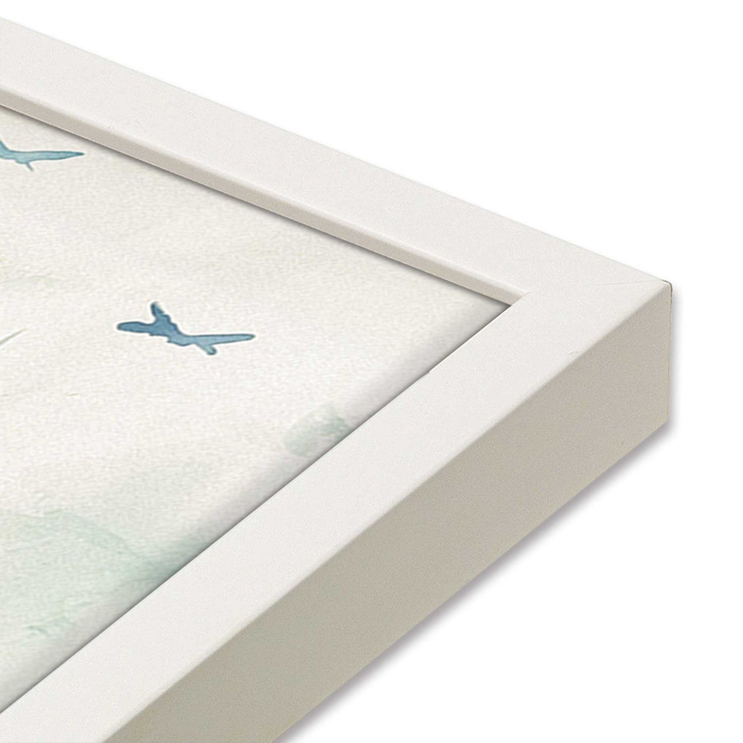 [Color:Opaque White], Picture of art in a Opaque White frame at an angle