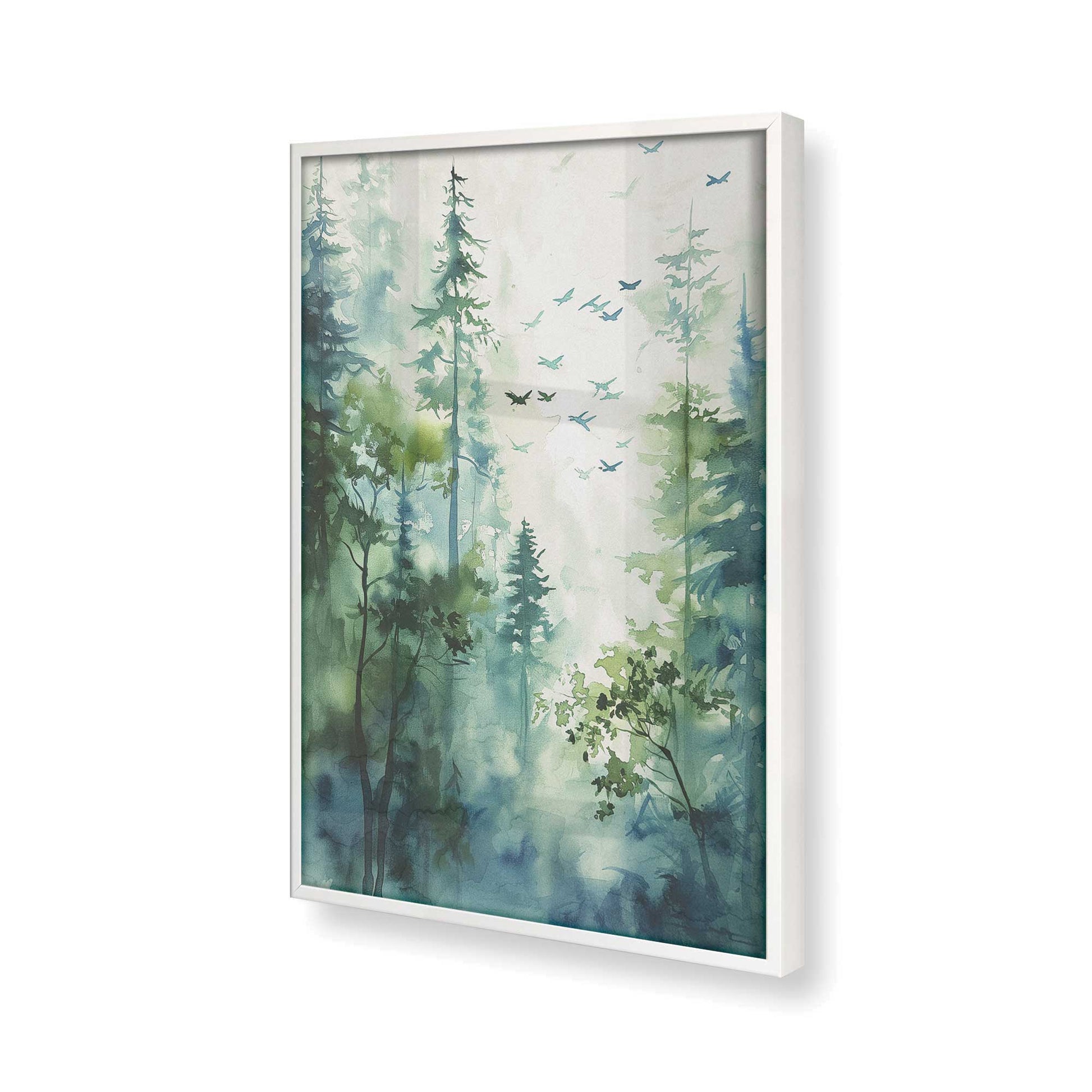 [Color:Opaque White], Picture of art in a Opaque White frame of the corner