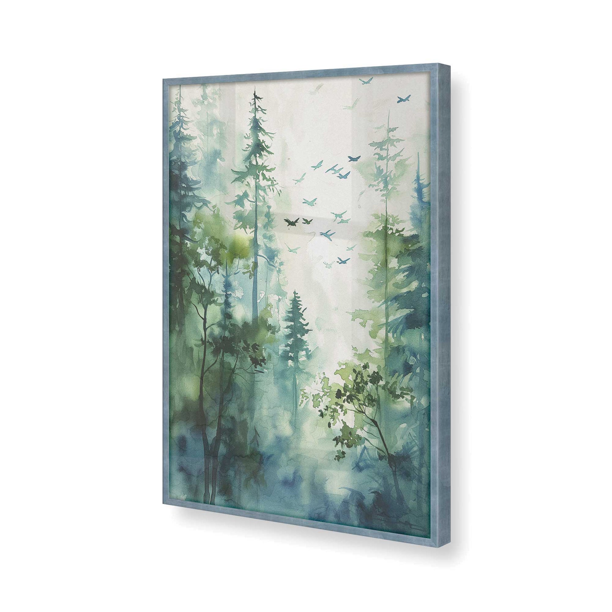 [Color:Electric Sky], Picture of art in a Electric Sky frame of the corner