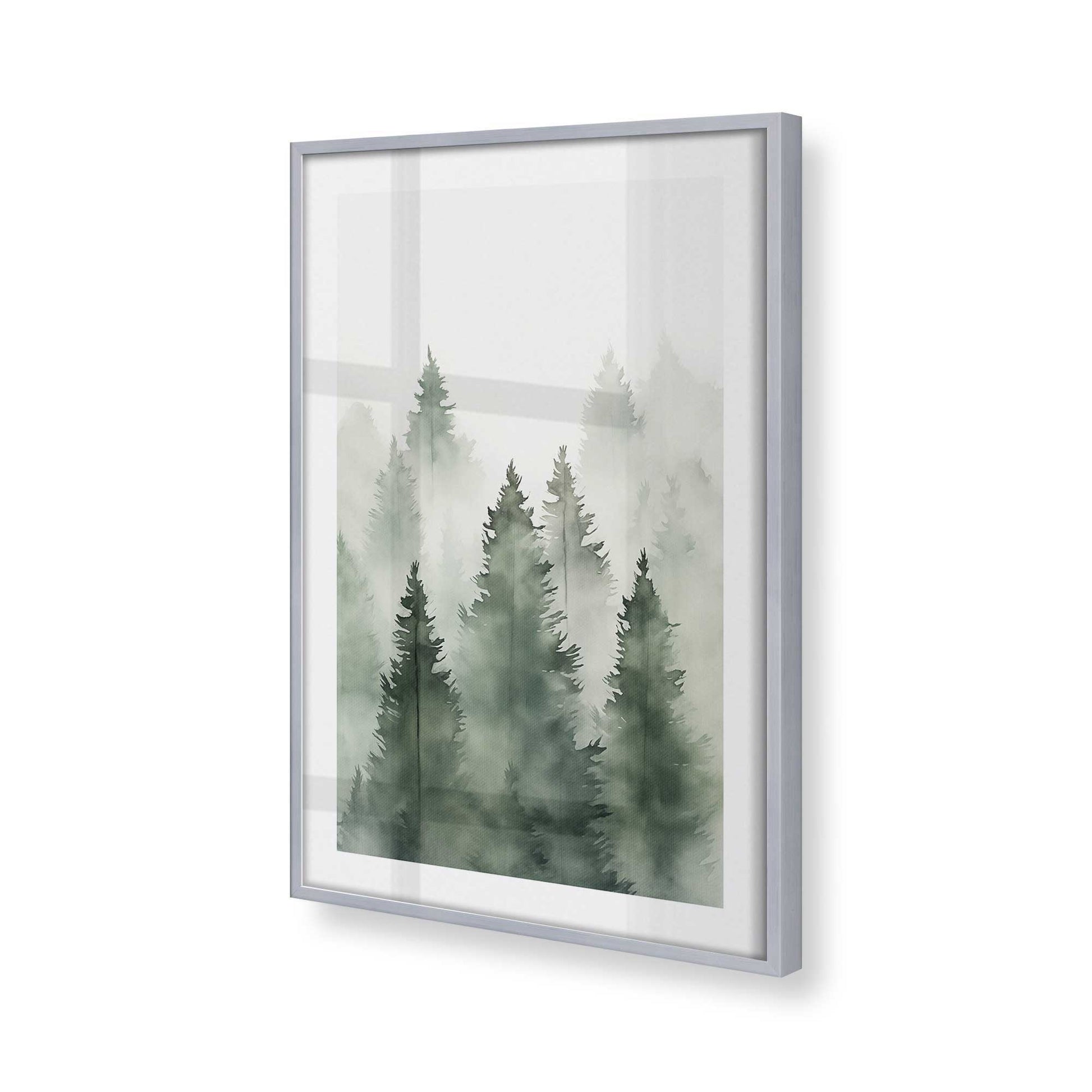 [Color:Polished Chrome], Picture of art in a Polished Chrome frame of the corner