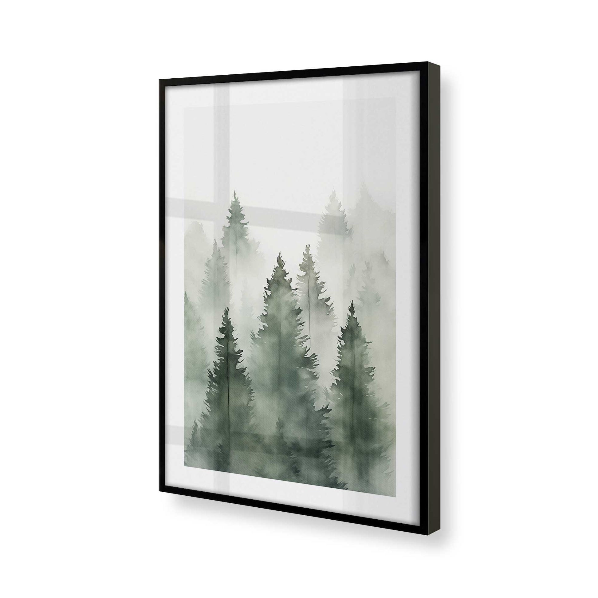 [Color:Satin Black], Picture of art in a Satin Black frame of the corner