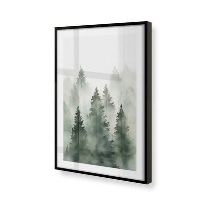 [Color:Satin Black], Picture of art in a Satin Black frame of the corner