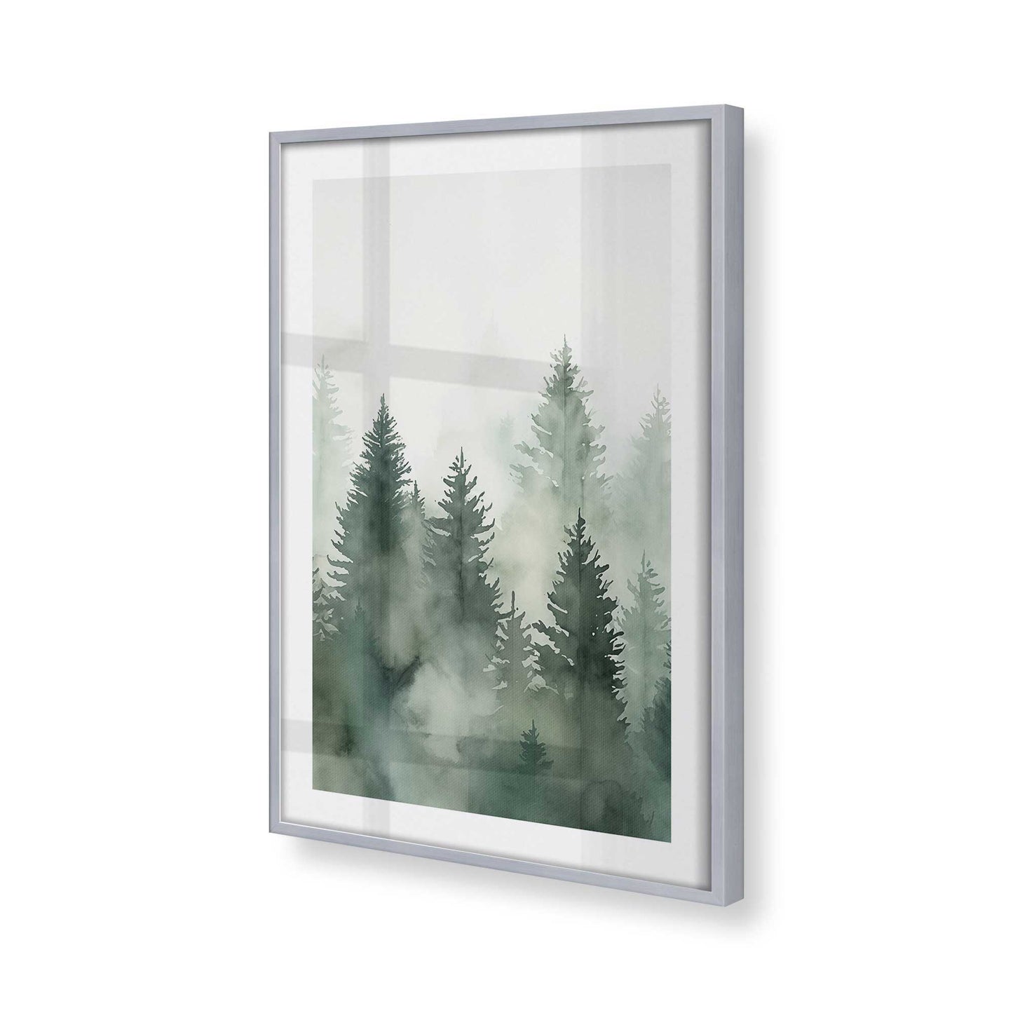 [Color:Polished Chrome], Picture of art in a Polished Chrome frame of the corner