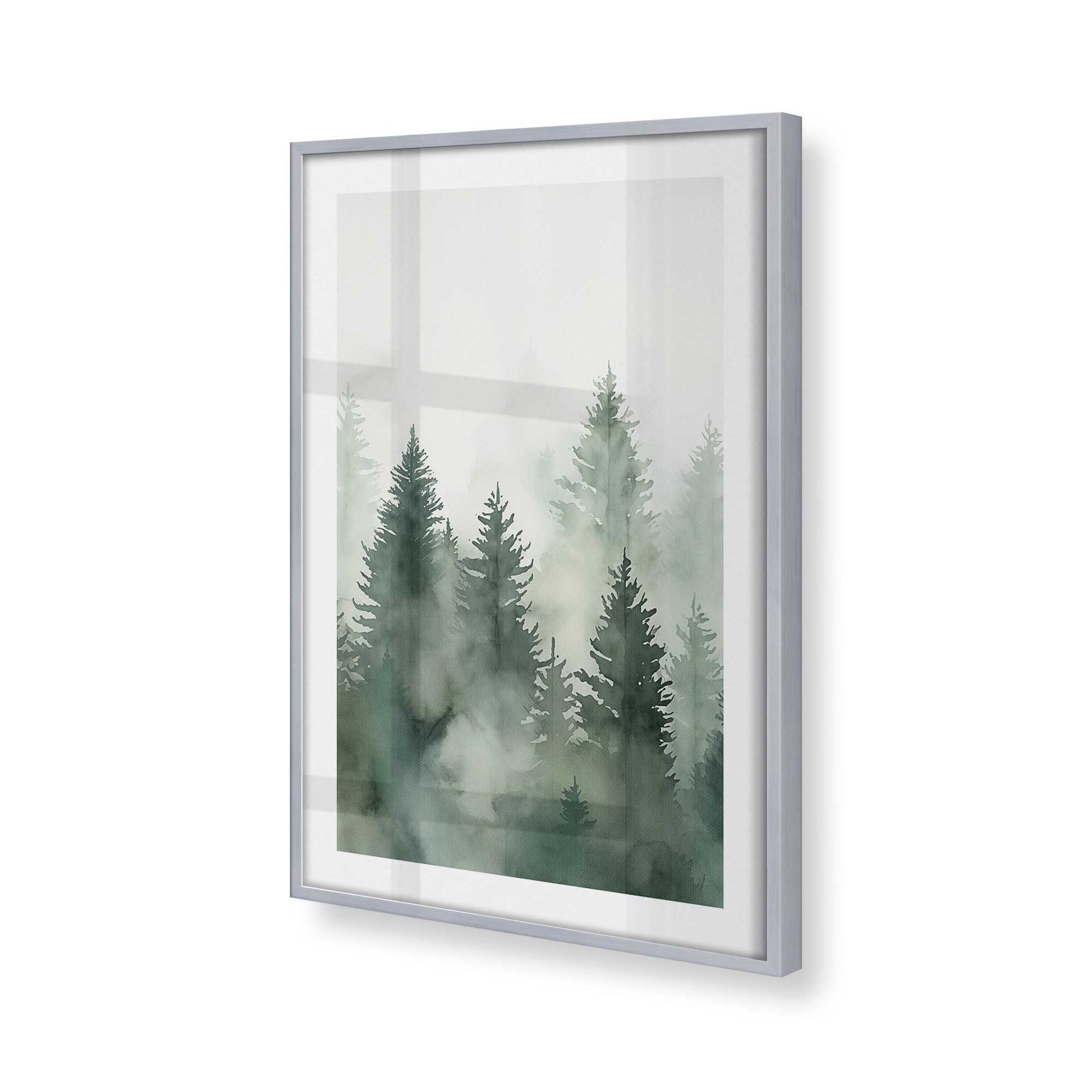 [Color:Polished Chrome], Picture of art in a Polished Chrome frame of the corner