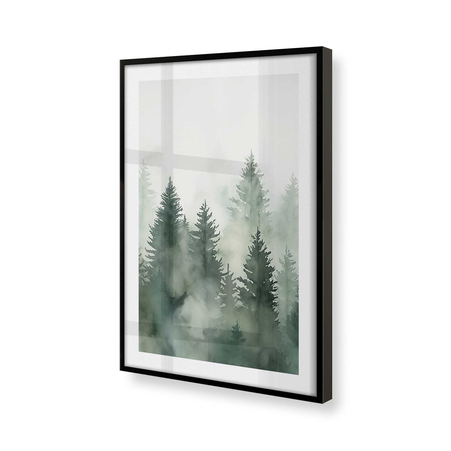 [Color:Satin Black], Picture of art in a Satin Black frame of the corner