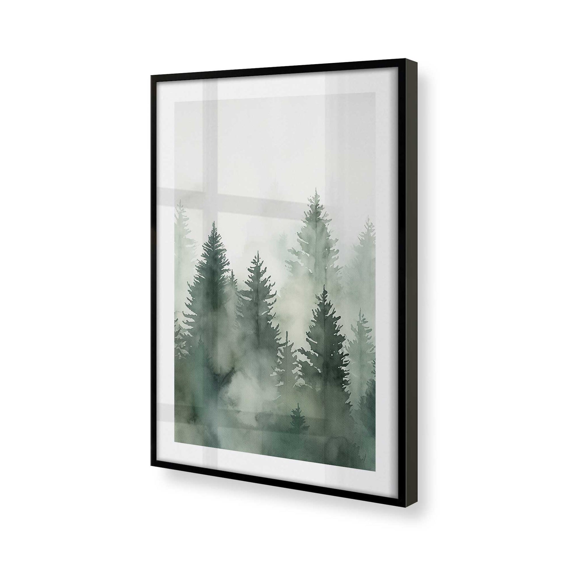 [Color:Satin Black], Picture of art in a Satin Black frame of the corner