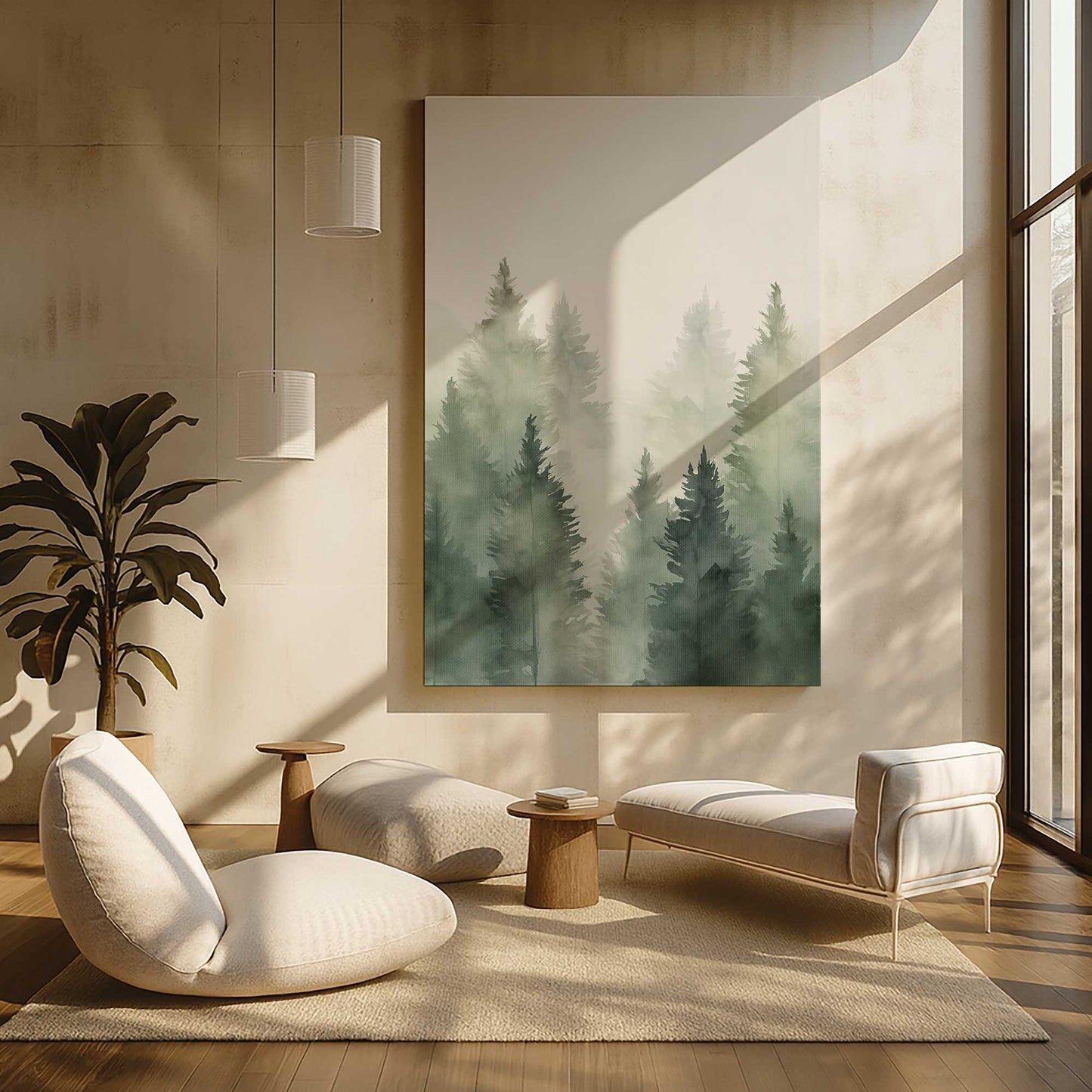 [Color:Stretched Canvas], Picture of art in a room