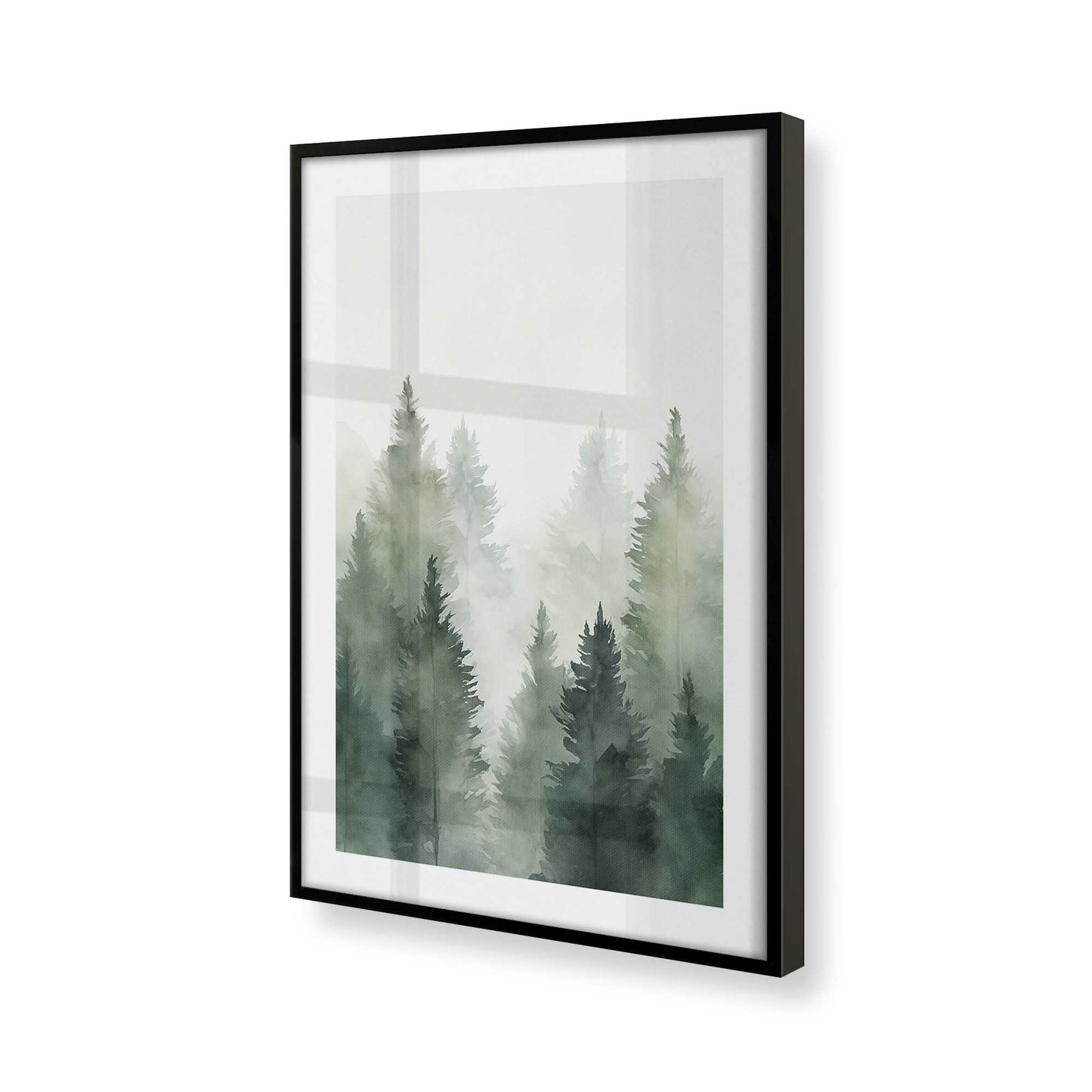 [Color:Satin Black], Picture of art in a Satin Black frame of the corner