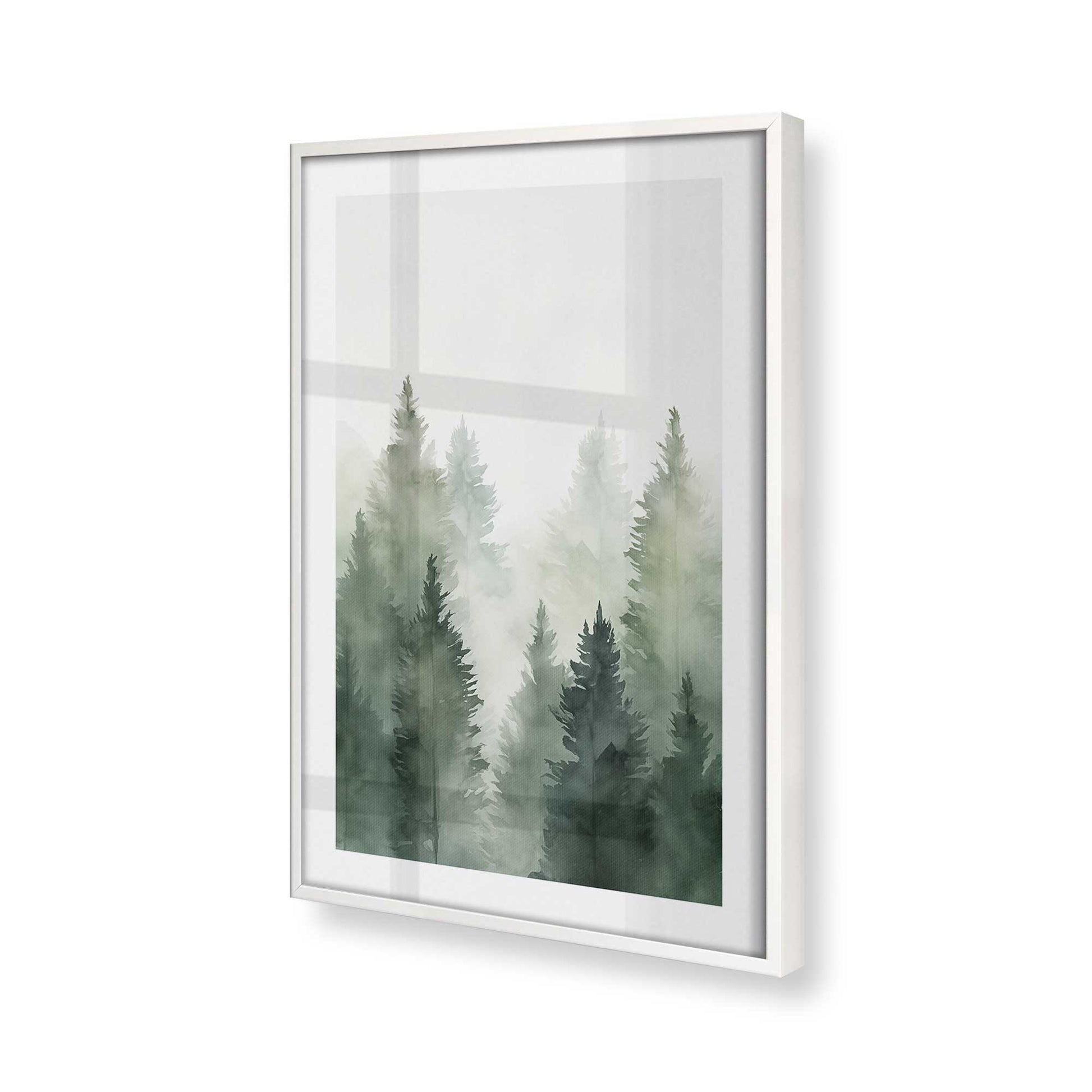 [Color:Opaque White], Picture of art in a Opaque White frame of the corner