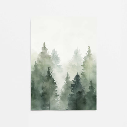 Foggy Morning Woodland III Promotional Rolled Print