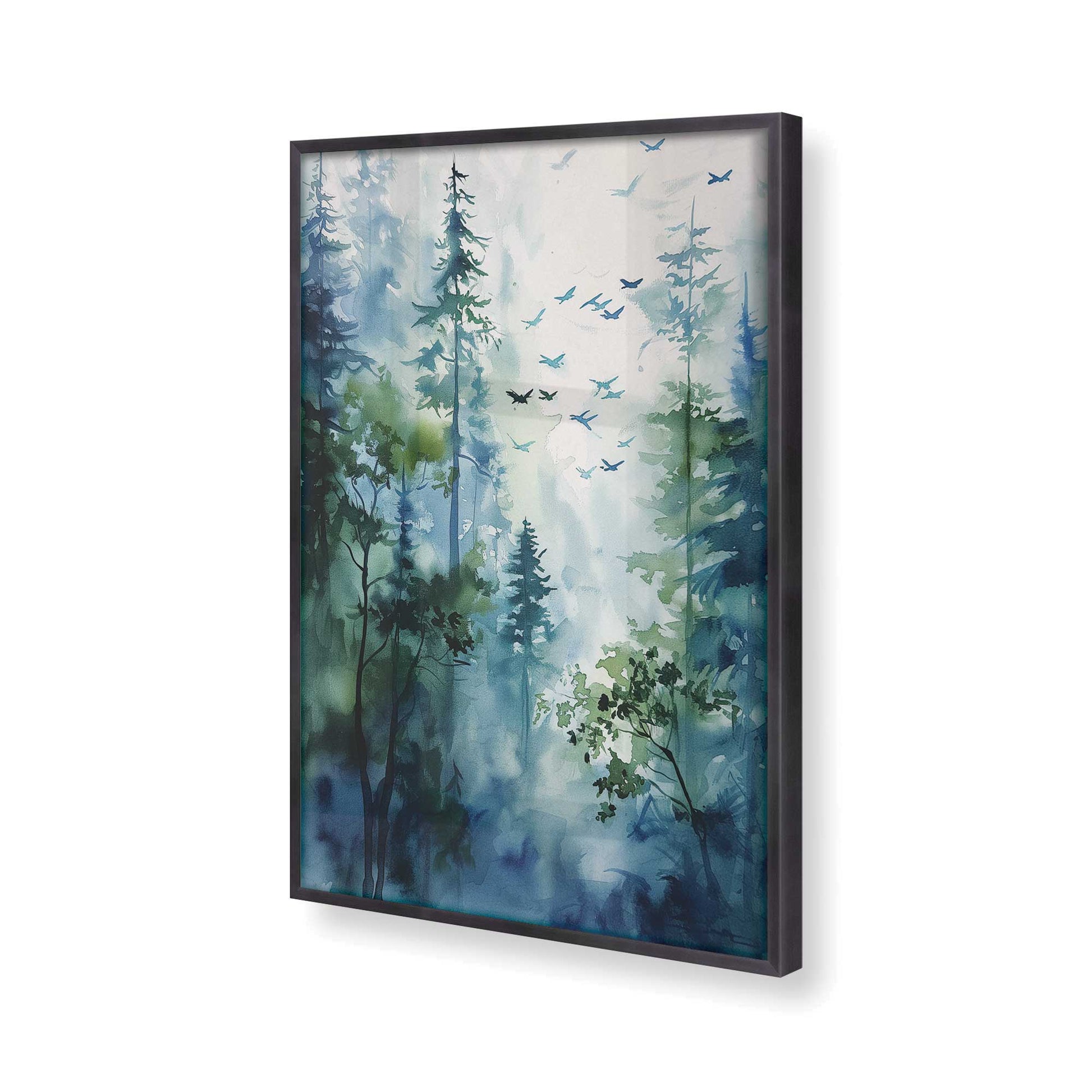 [Color:Weathered Zinc], Picture of art in a Weathered Zinc frame of the corner