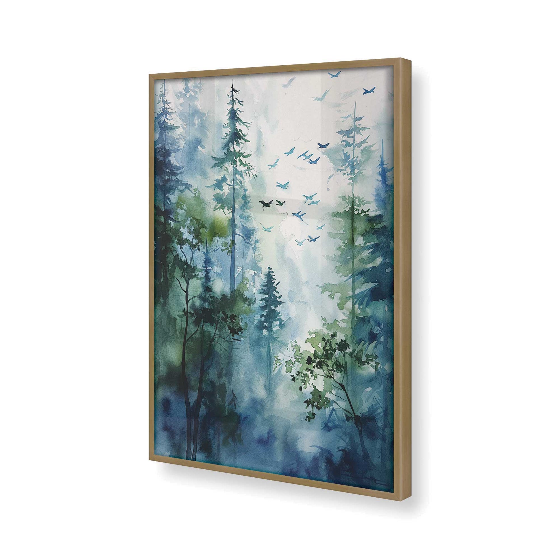 [Color:Brushed Gold], Picture of art in a Brushed Gold frame of the corner