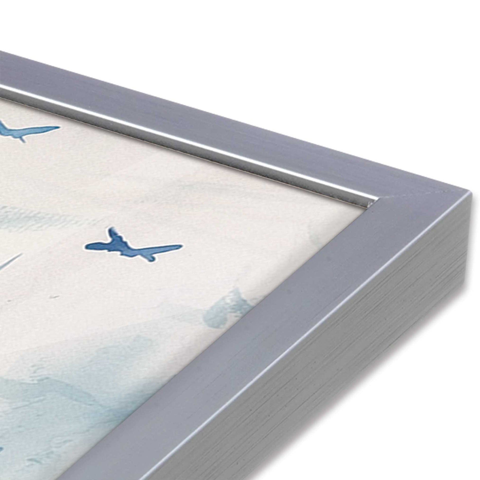 [Color:Polished Chrome], Picture of art in a Polished Chrome frame at an angle