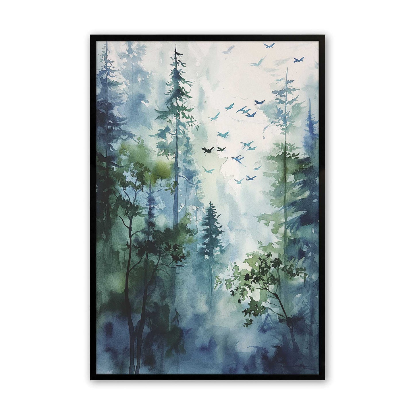 [Color:Satin Black], Picture of art in a Satin Black frame
