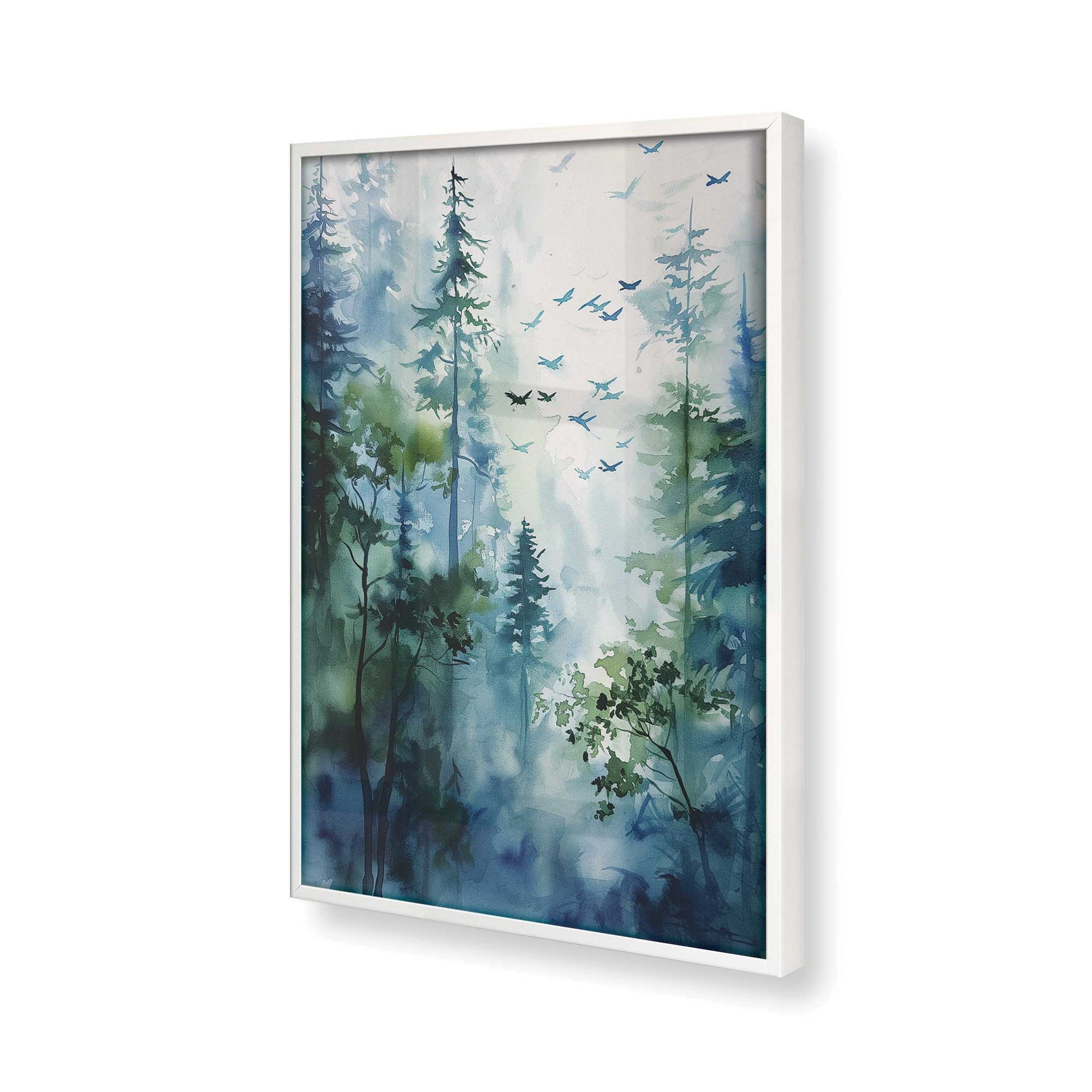 [Color:Opaque White], Picture of art in a Opaque White frame of the corner