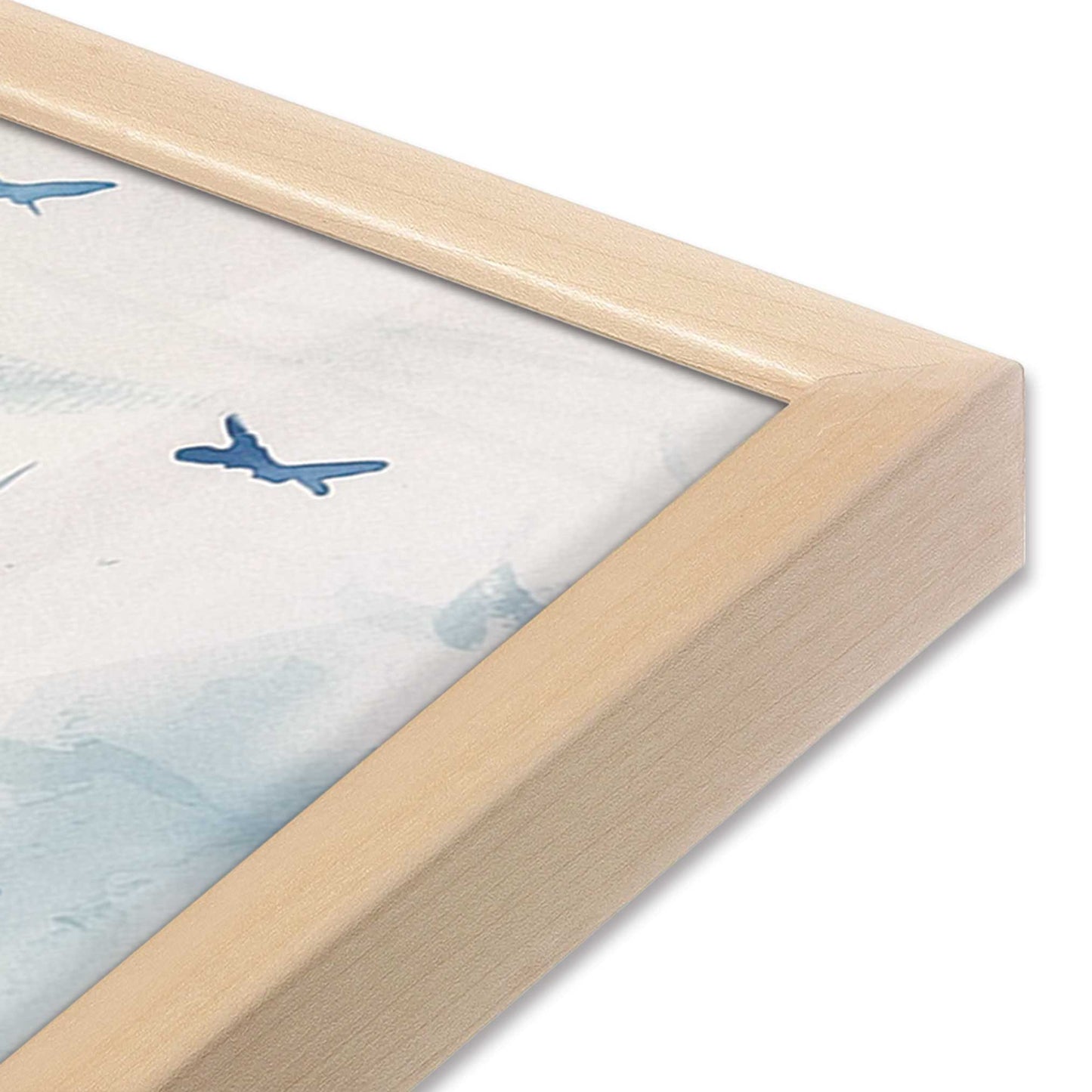 [Color:Raw Maple], Picture of art in a Raw Maple frame at an angle