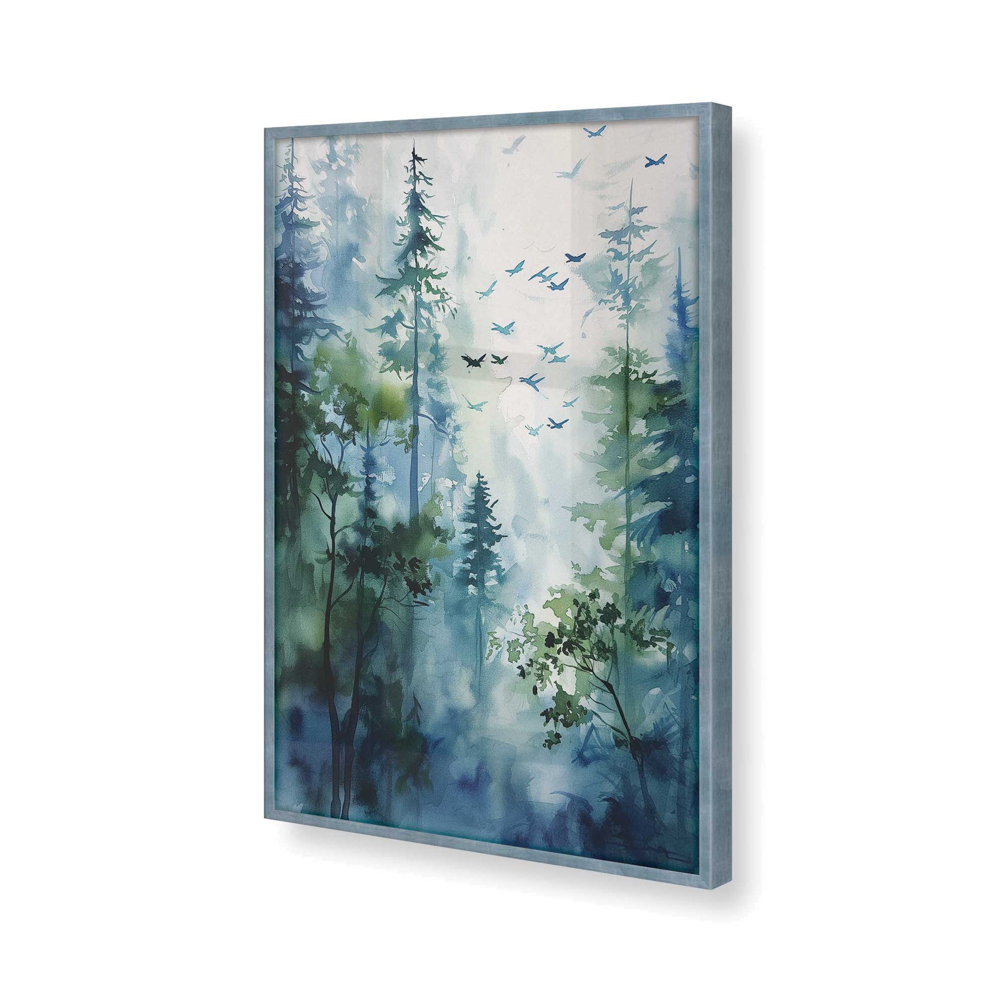 [Color:Electric Sky], Picture of art in a Electric Sky frame of the corner