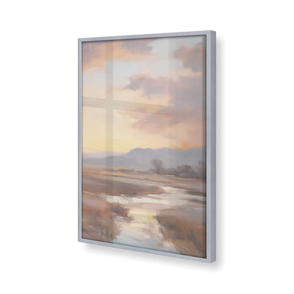 [Color:Polished Chrome], Picture of art in a Polished Chrome frame of the corner