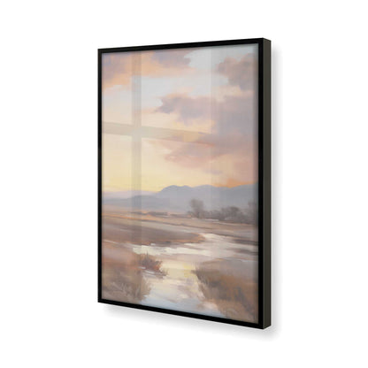 [Color:Satin Black], Picture of art in a Satin Black frame of the corner
