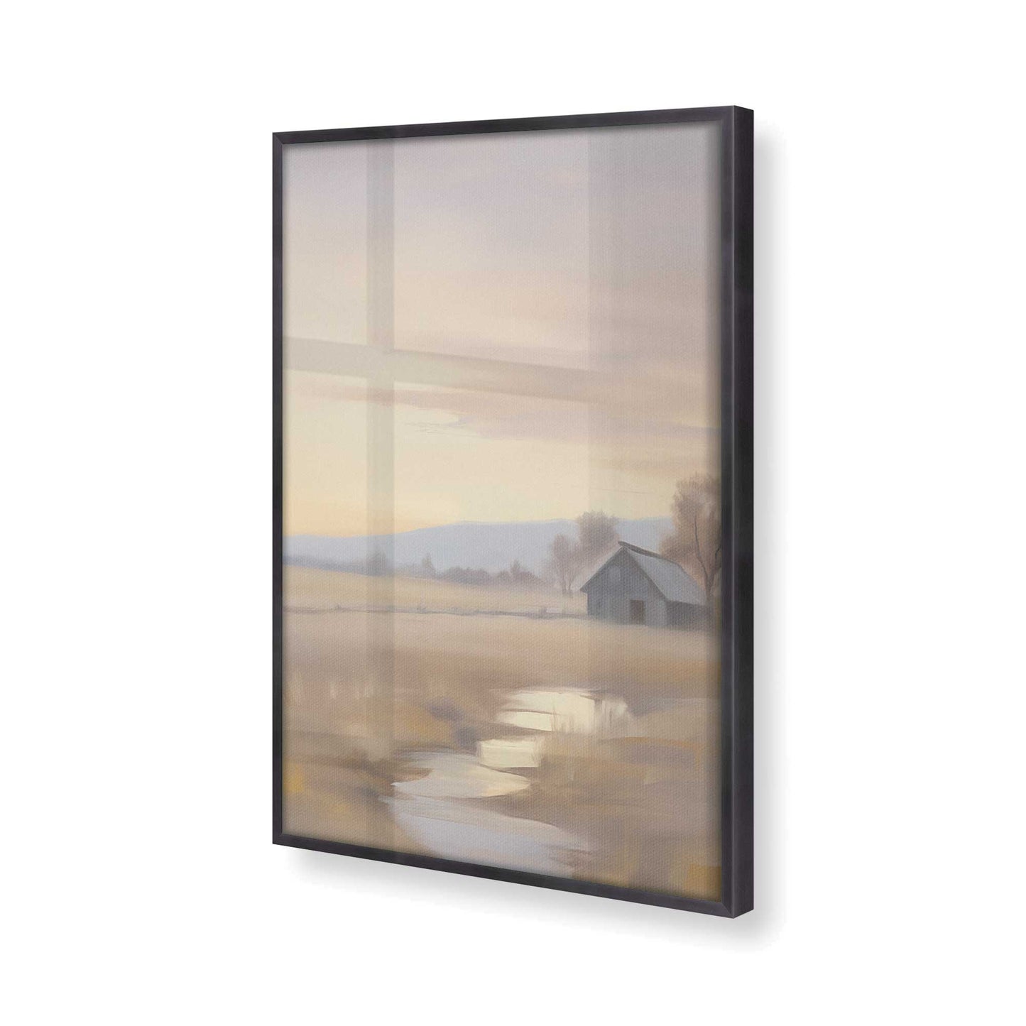 [Color:Weathered Zinc], Picture of art in a Weathered Zinc frame of the corner