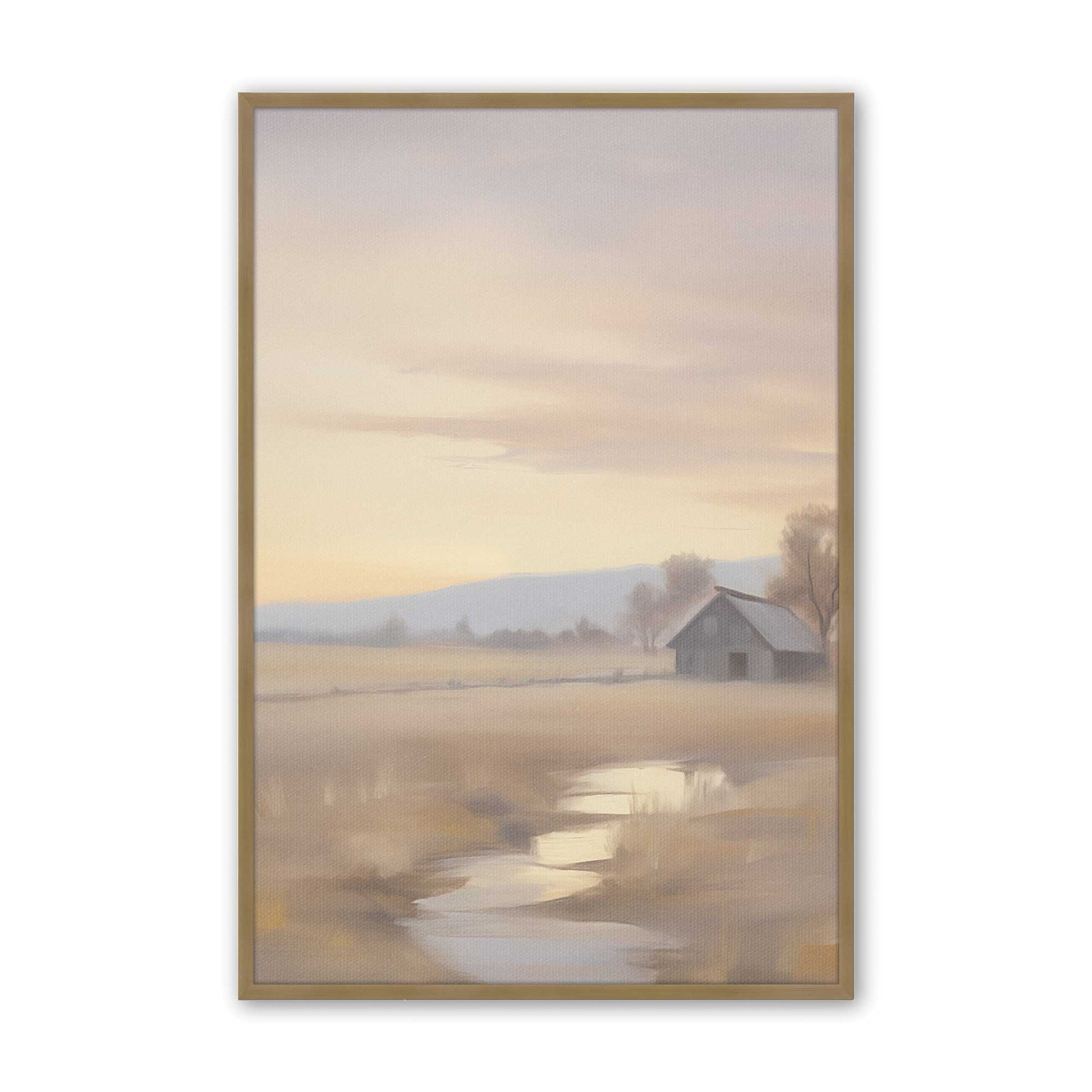[Color:Brushed Gold], Picture of art in a Brushed Gold frame