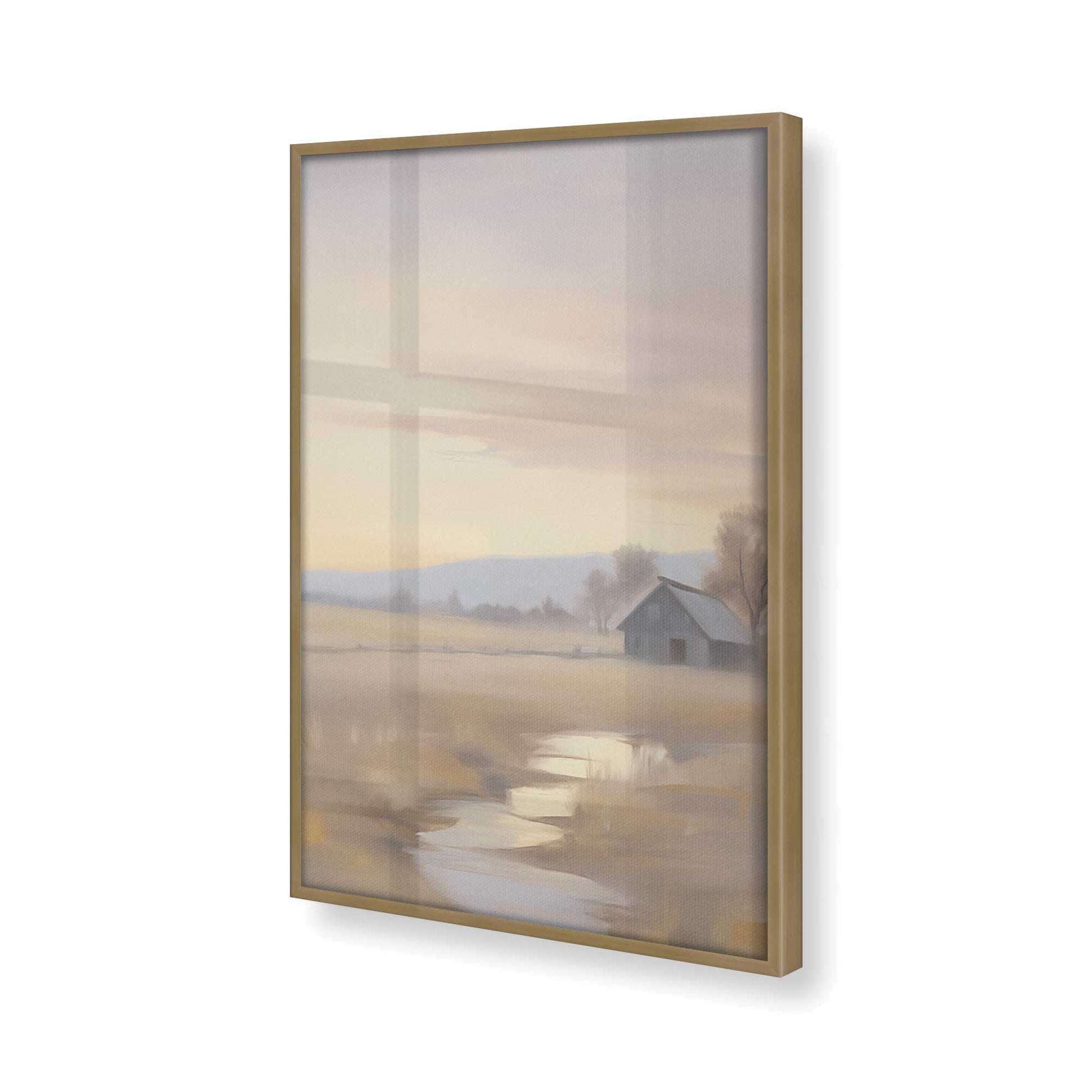 [Color:Brushed Gold], Picture of art in a Brushed Gold frame of the corner