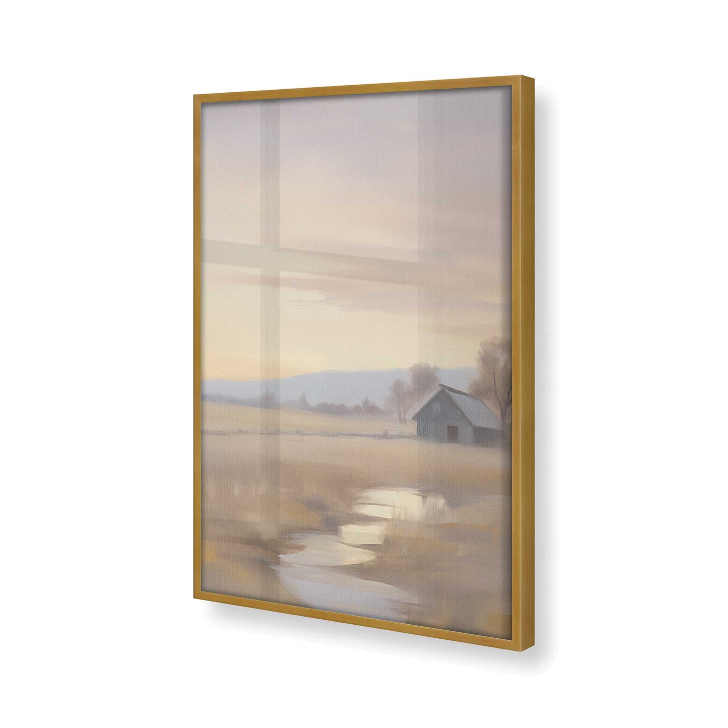 [Color:Polished Gold], Picture of art in a Polished Gold frame of the corner