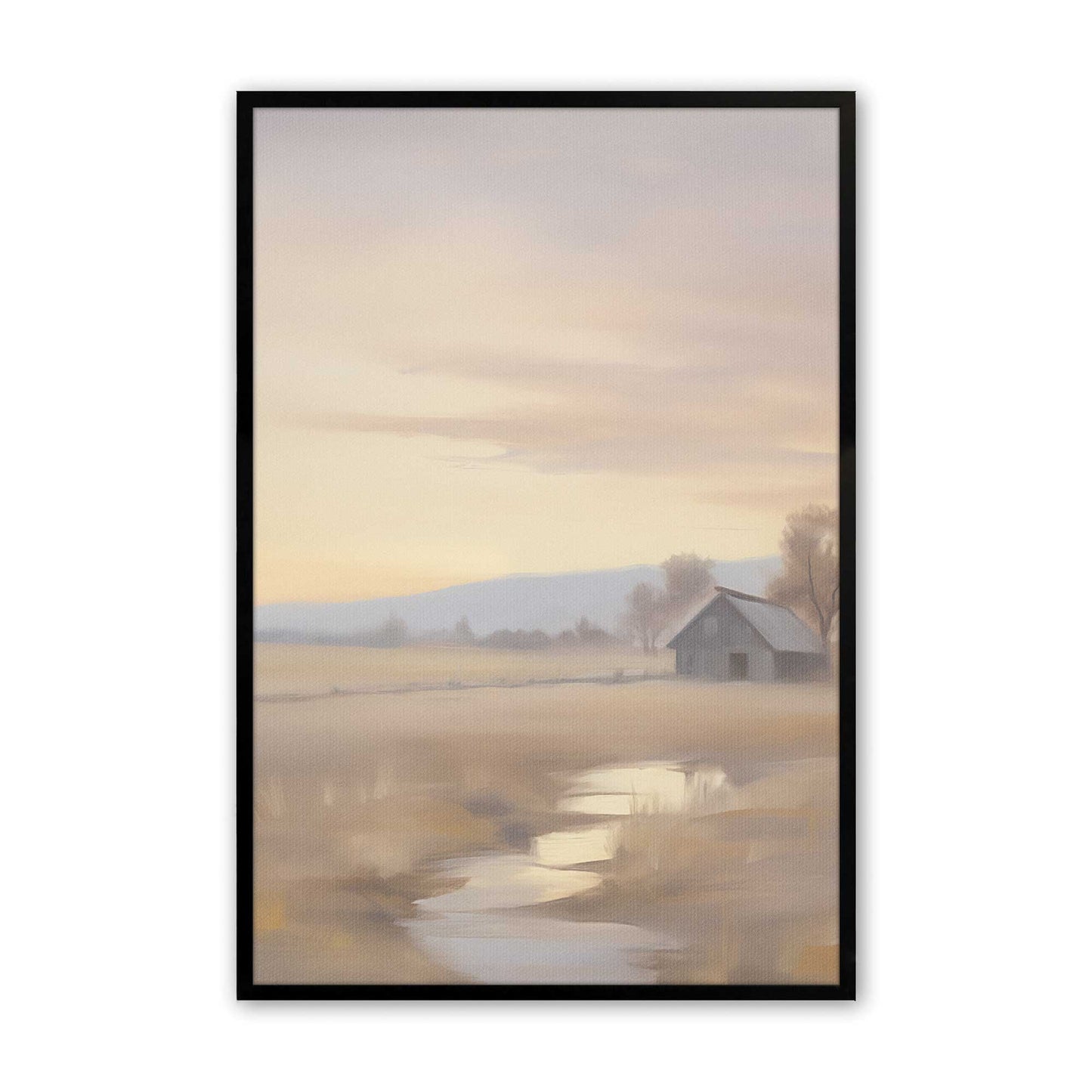 [Color:Satin Black], Picture of art in a Satin Black frame