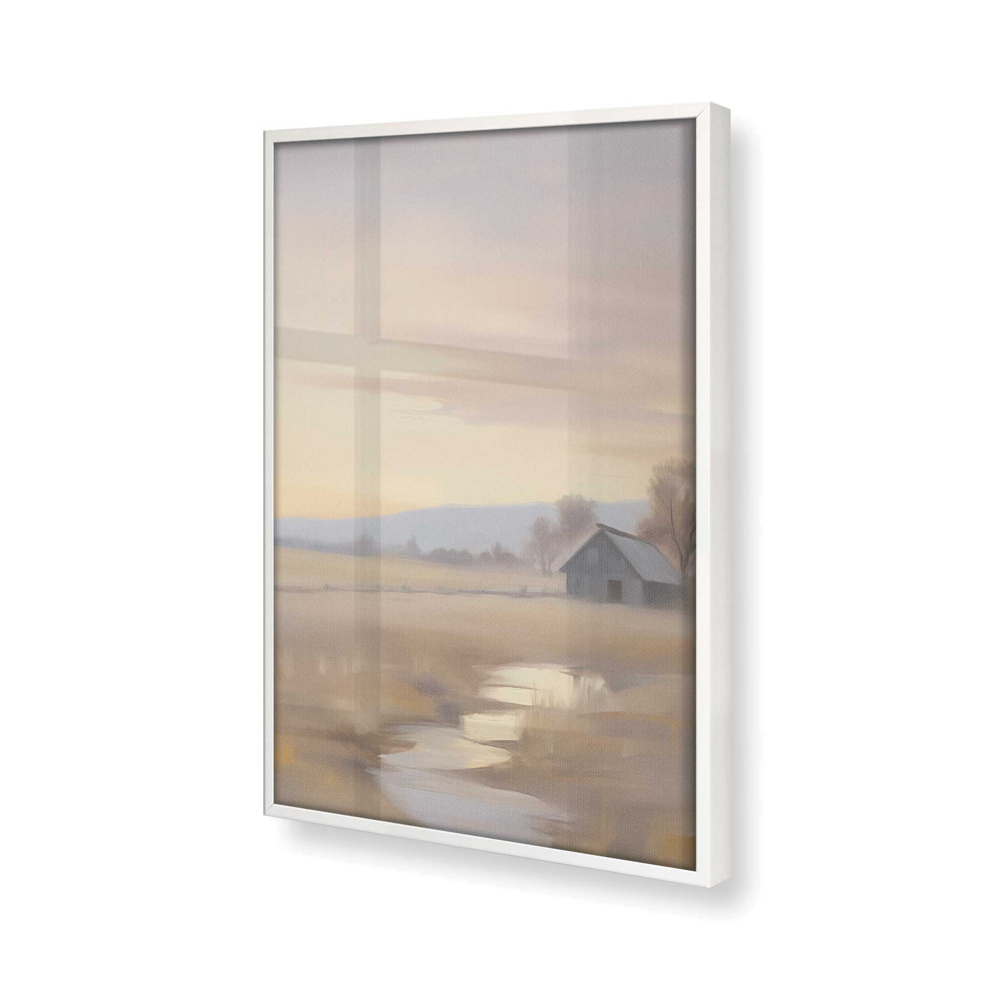 [Color:Opaque White], Picture of art in a Opaque White frame of the corner