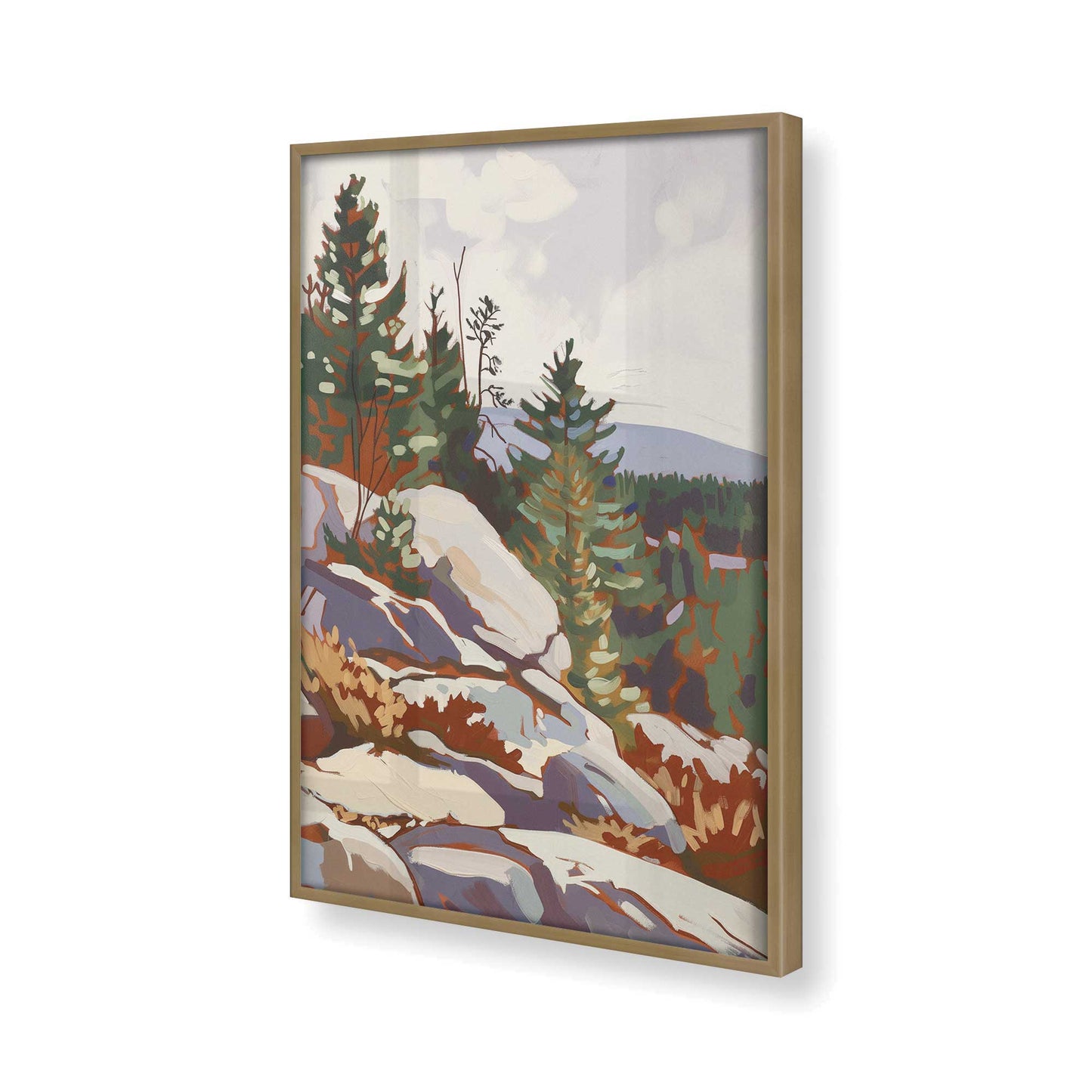 [Color:Brushed Gold], Picture of art in a Brushed Gold frame of the corner