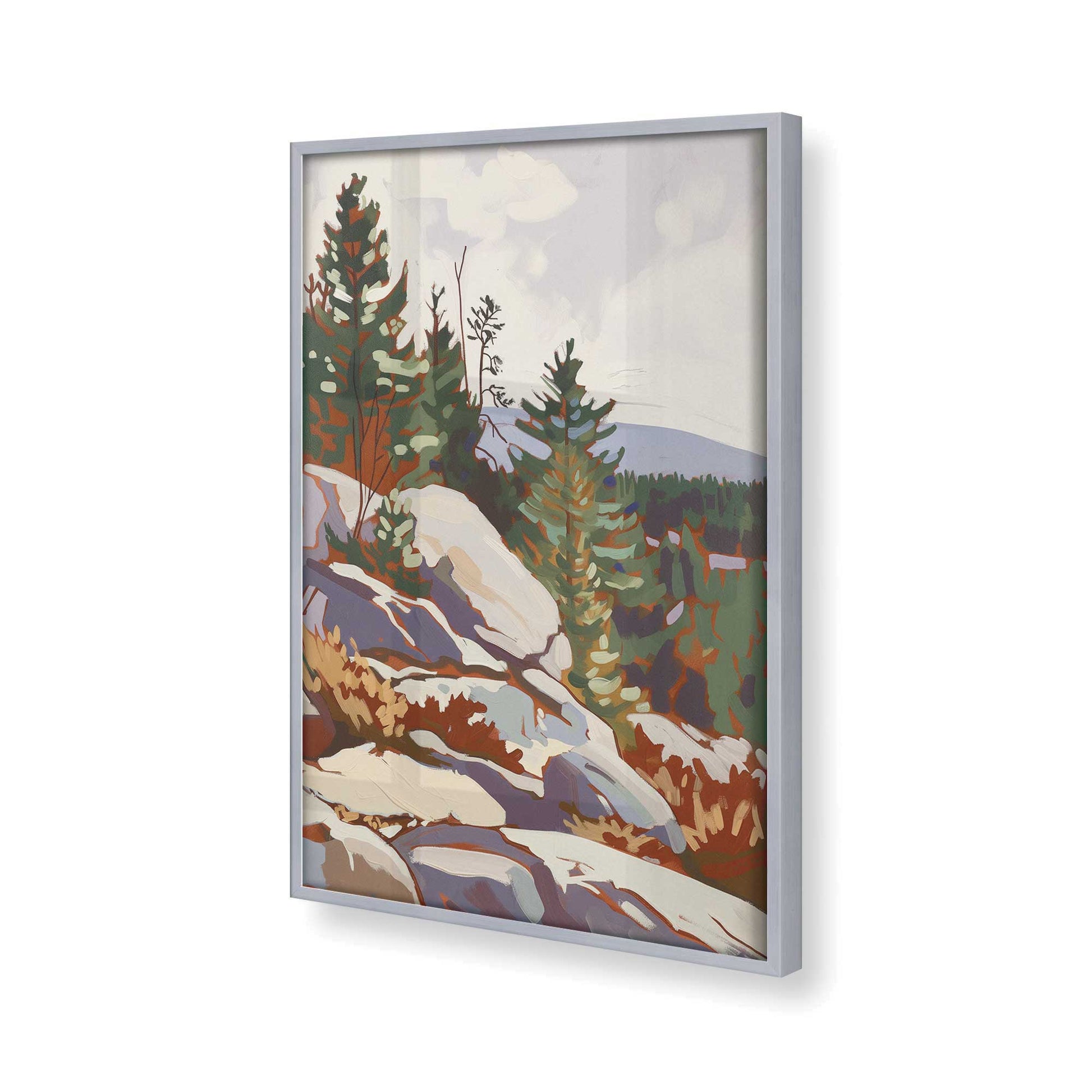 [Color:Polished Chrome], Picture of art in a Polished Chrome frame of the corner