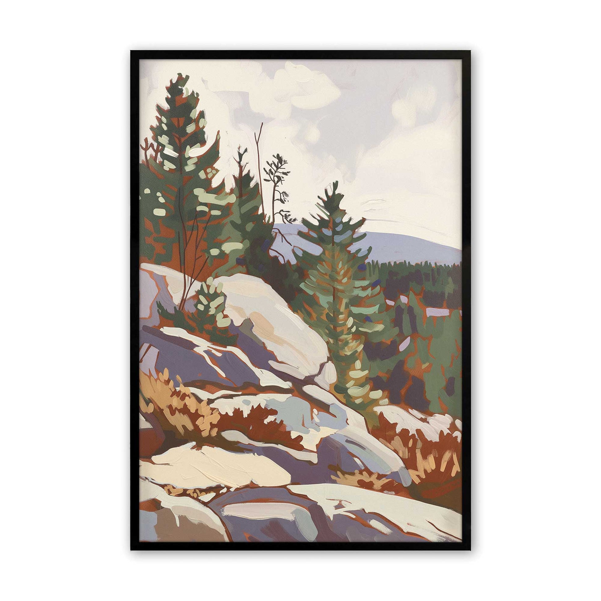 [Color:Satin Black], Picture of art in a Satin Black frame
