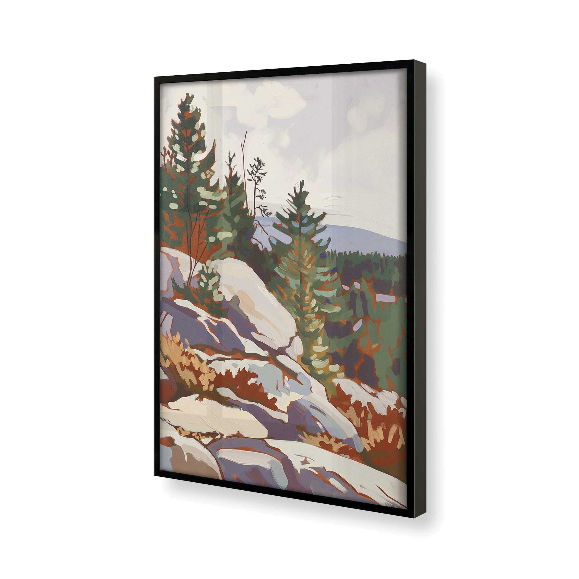 [Color:Satin Black], Picture of art in a Satin Black frame of the corner