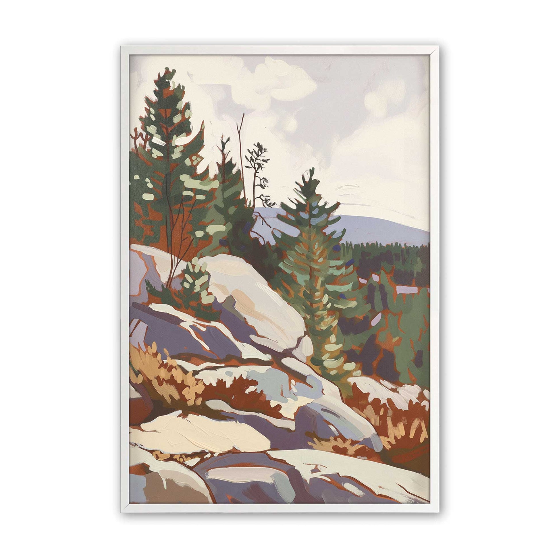 [Color:Opaque White], Picture of art in a Opaque White frame