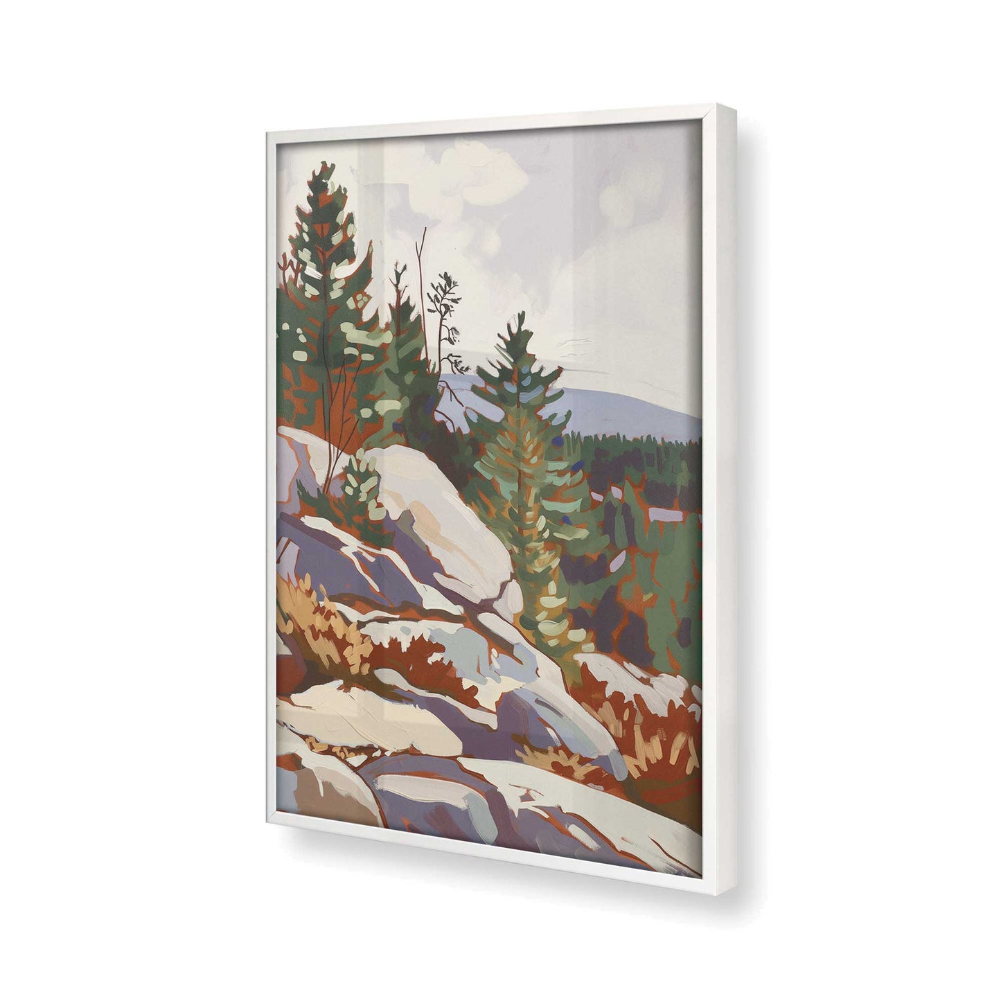 [Color:Opaque White], Picture of art in a Opaque White frame of the corner