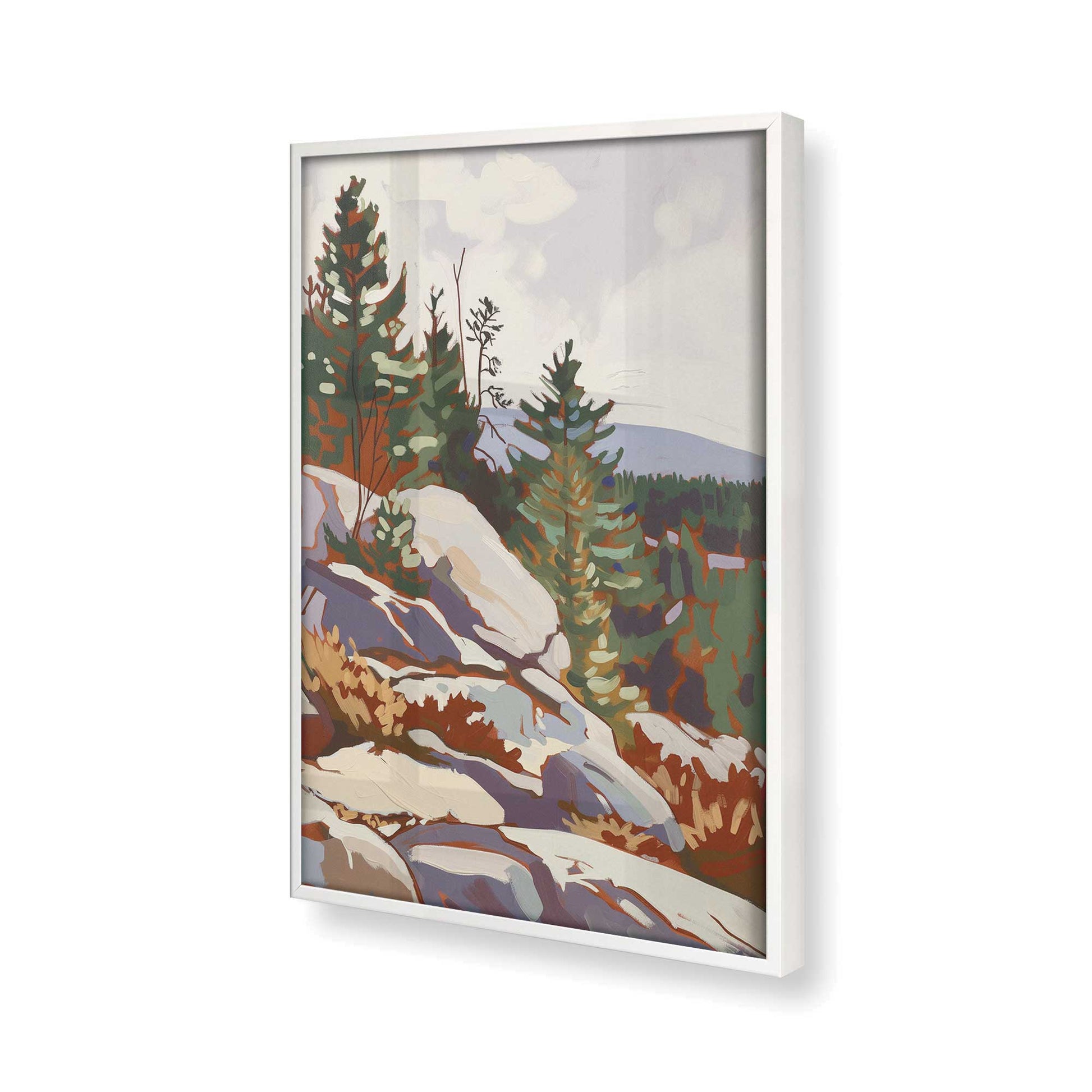 [Color:Opaque White], Picture of art in a Opaque White frame of the corner