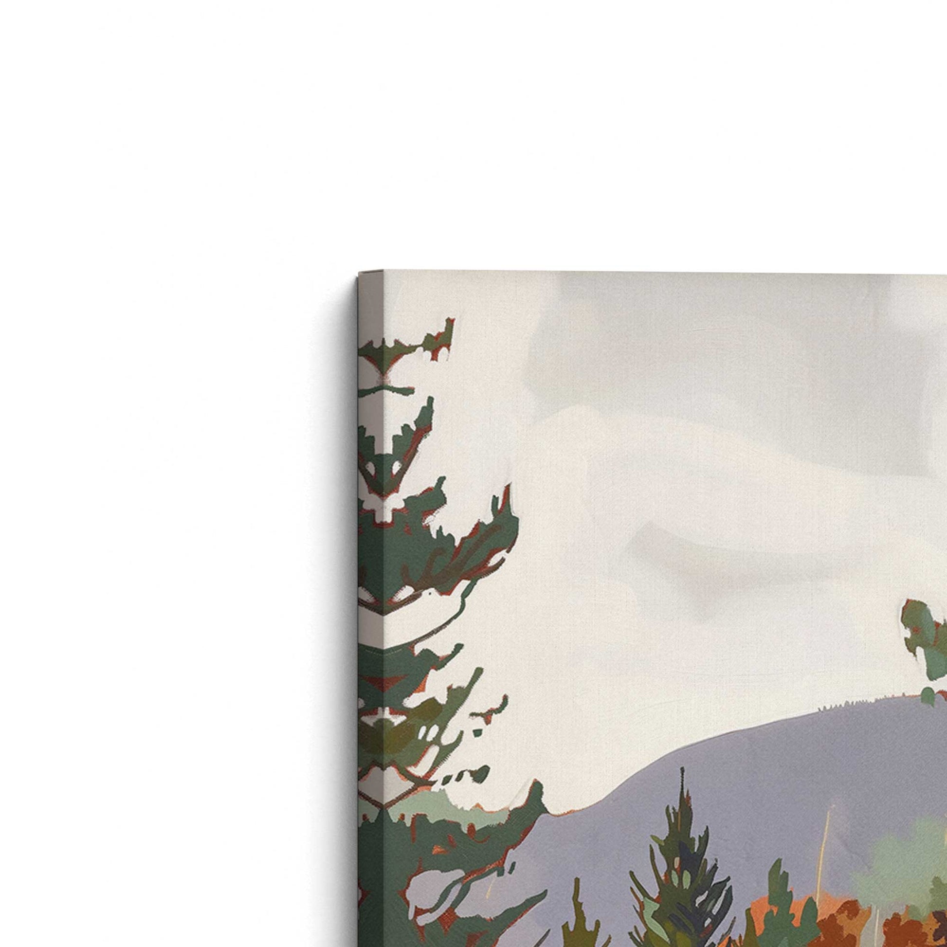 [Color:Stretched Canvas], Picture of the corner of the art