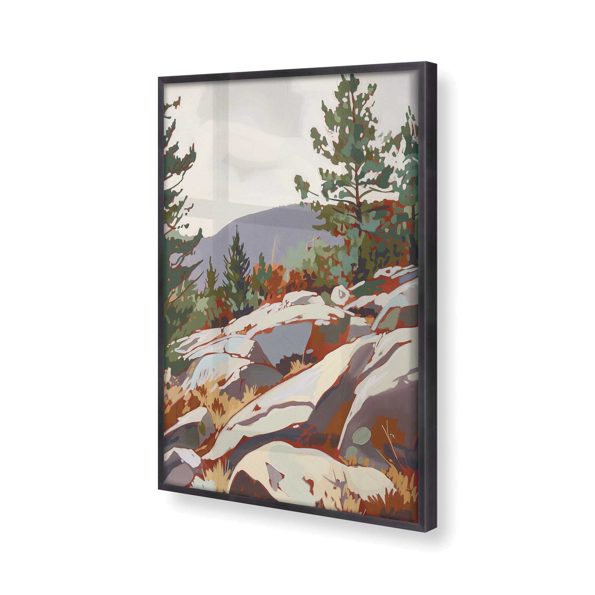 [Color:Weathered Zinc], Picture of art in a Weathered Zinc frame of the corner