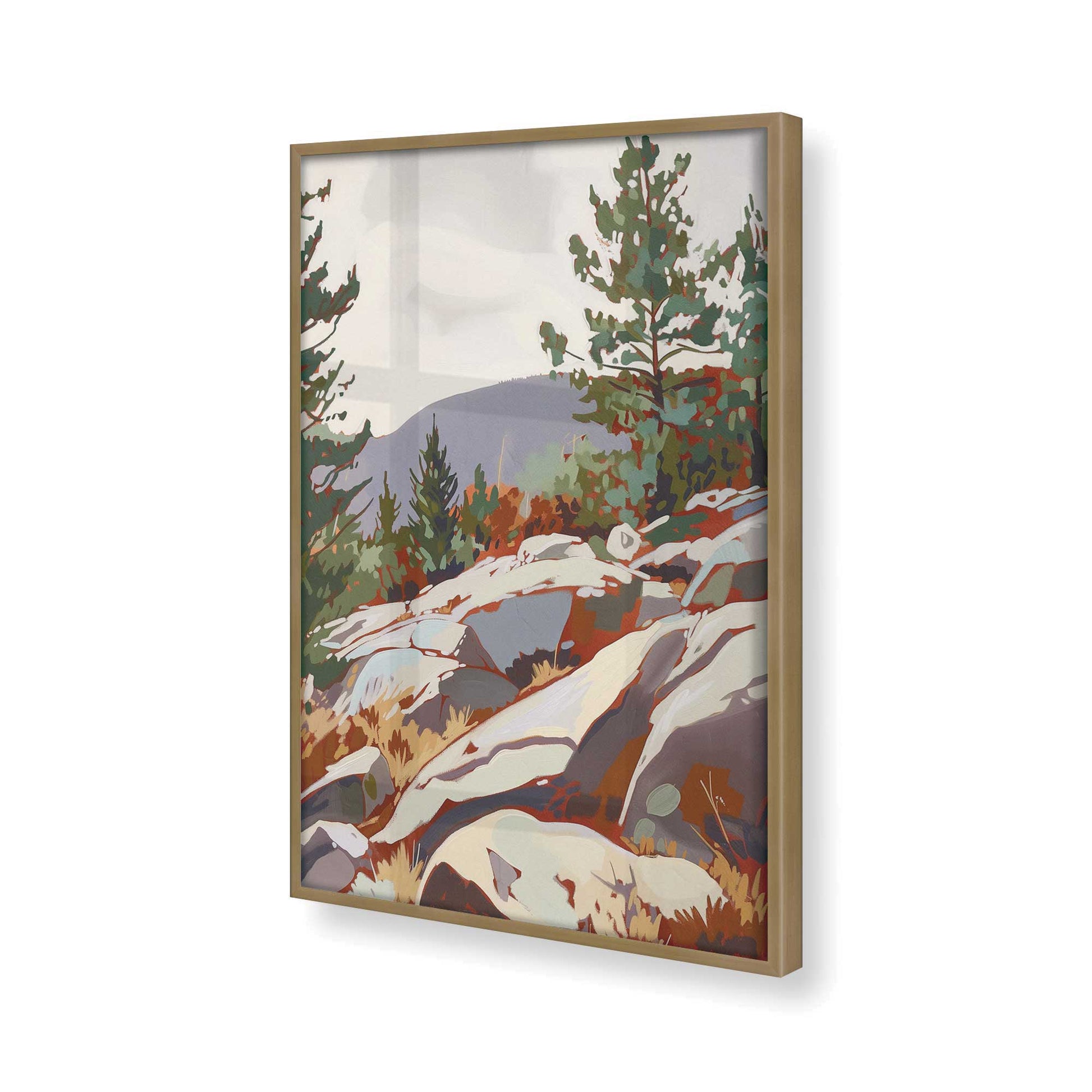 [Color:Brushed Gold], Picture of art in a Brushed Gold frame of the corner