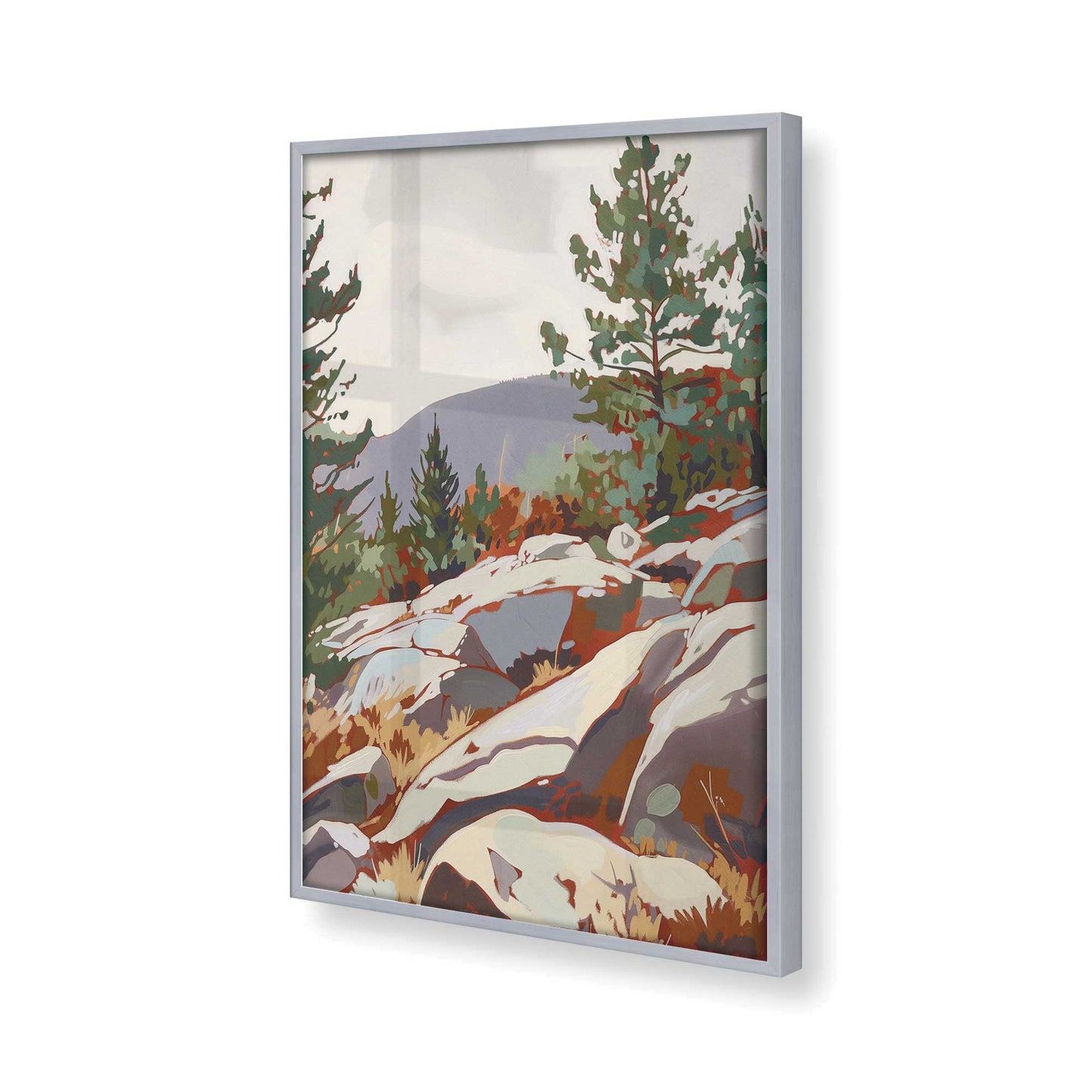 [Color:Polished Chrome], Picture of art in a Polished Chrome frame of the corner