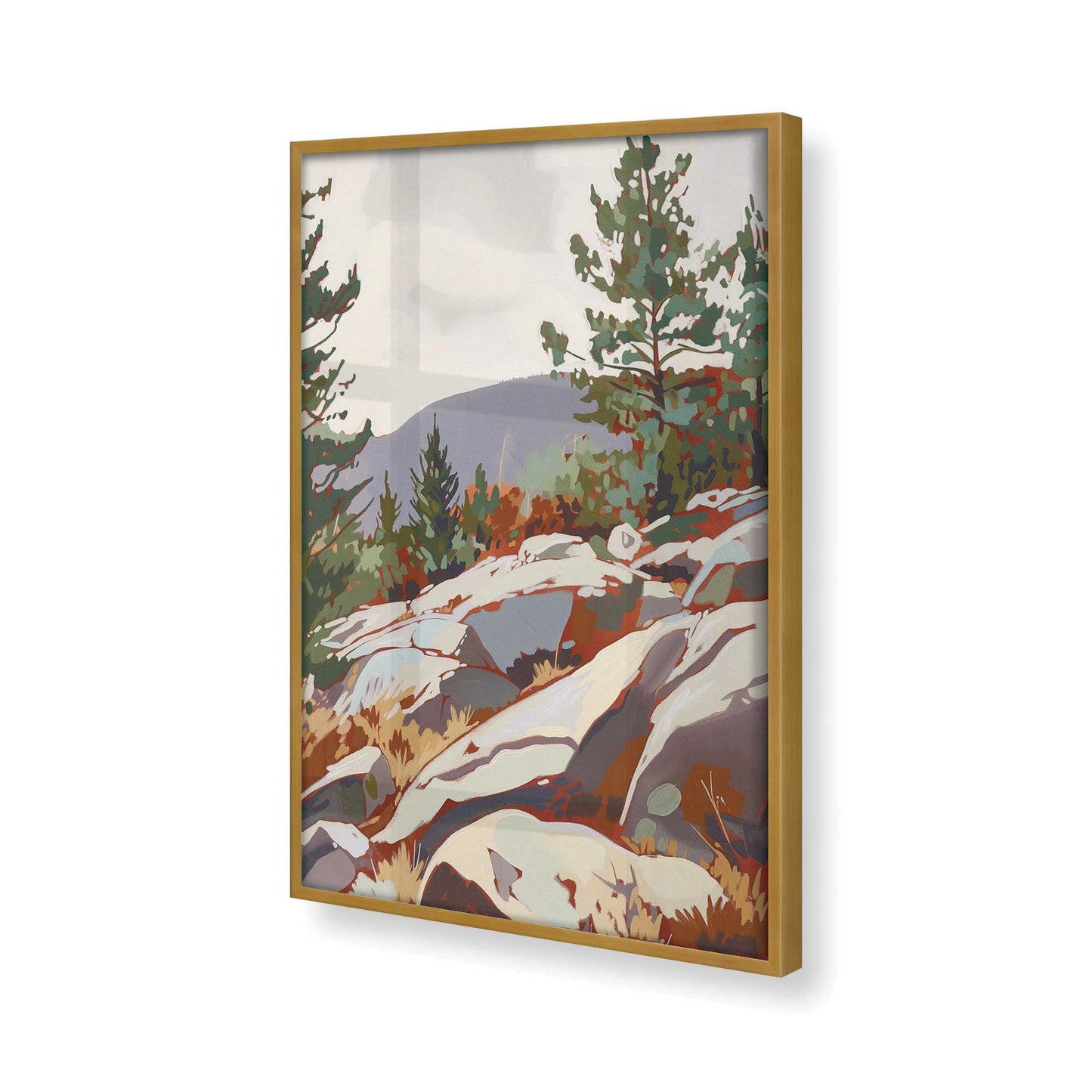 [Color:Polished Gold], Picture of art in a Polished Gold frame of the corner