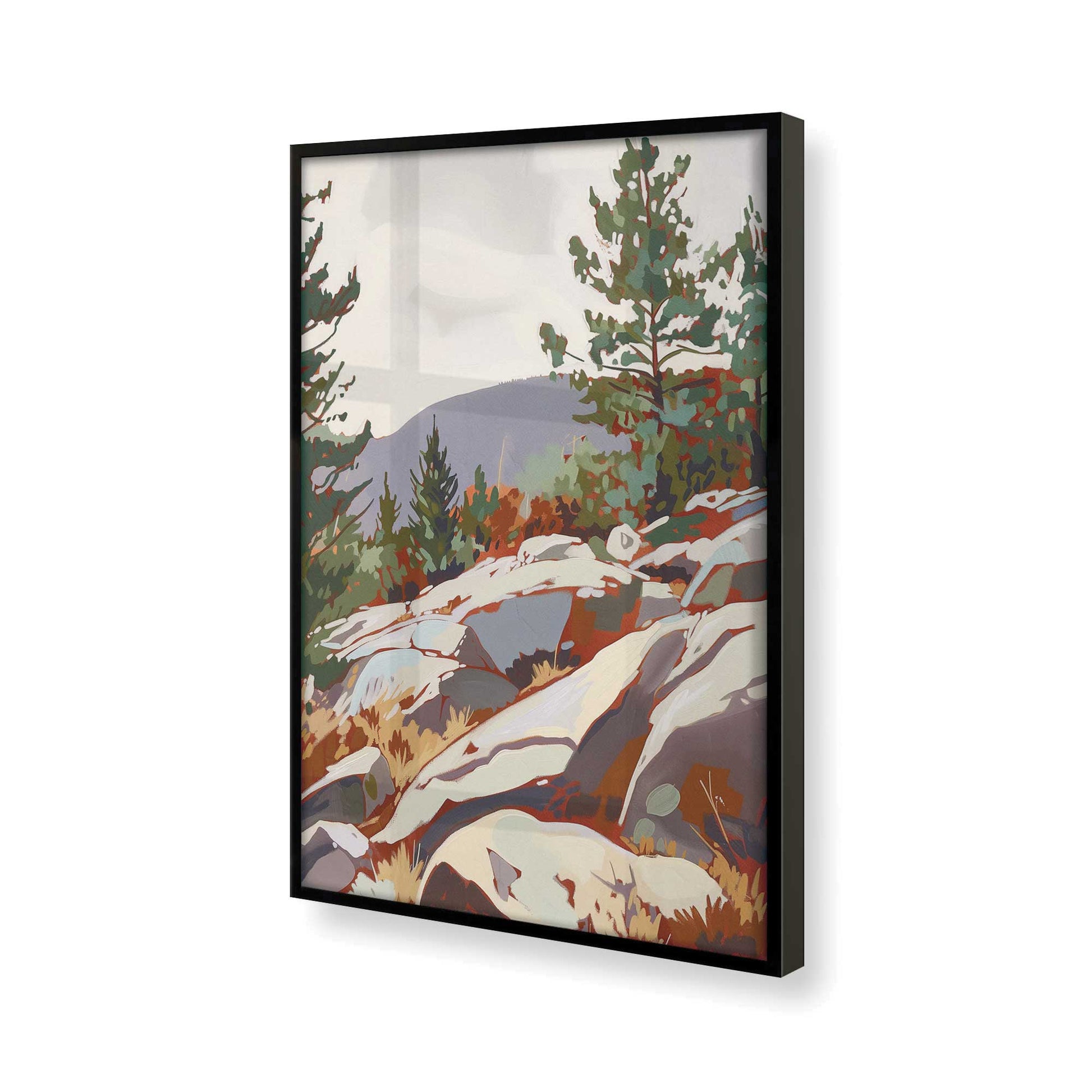 [Color:Satin Black], Picture of art in a Satin Black frame of the corner